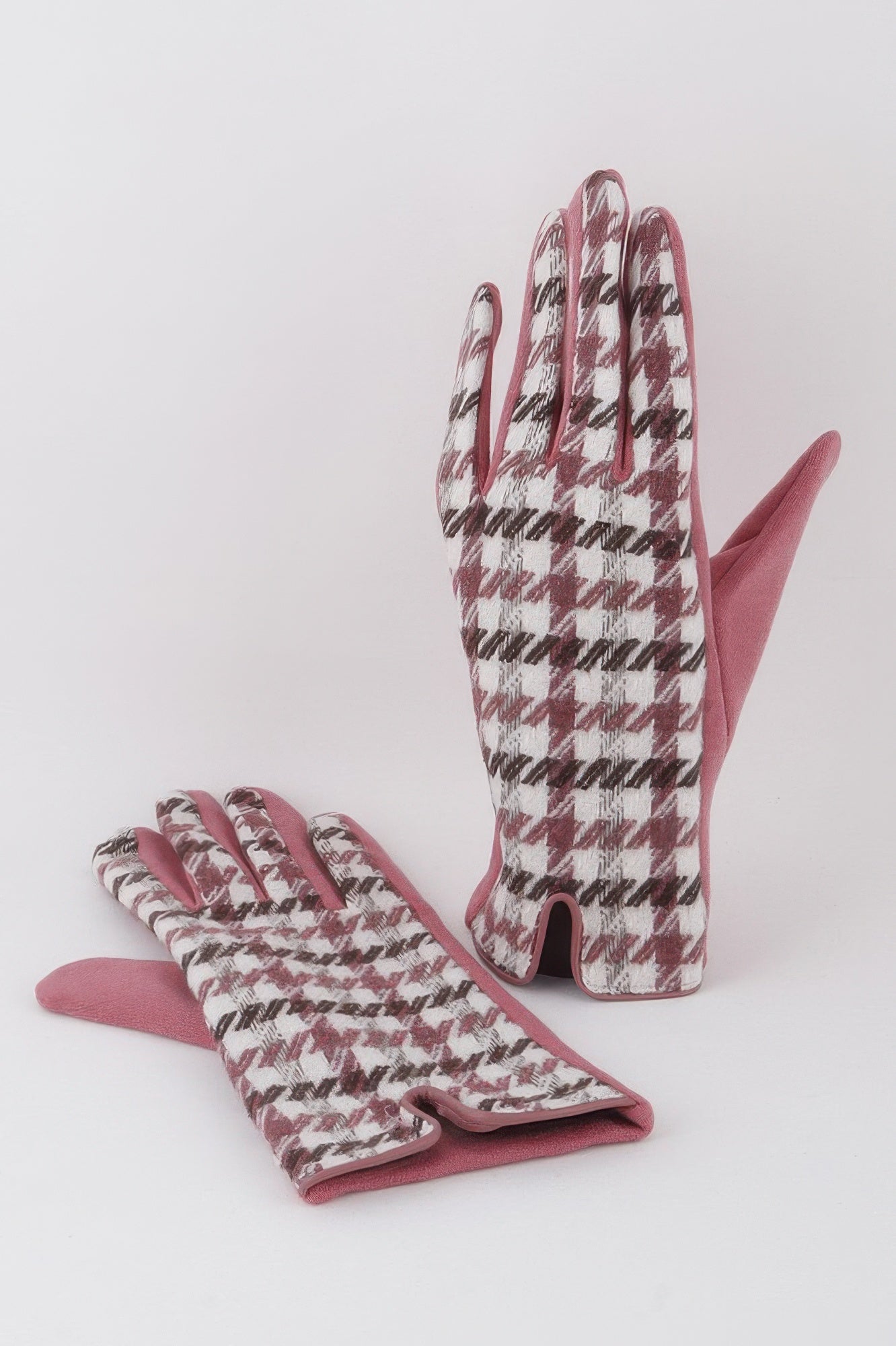 Striped Plaid Winter Gloves