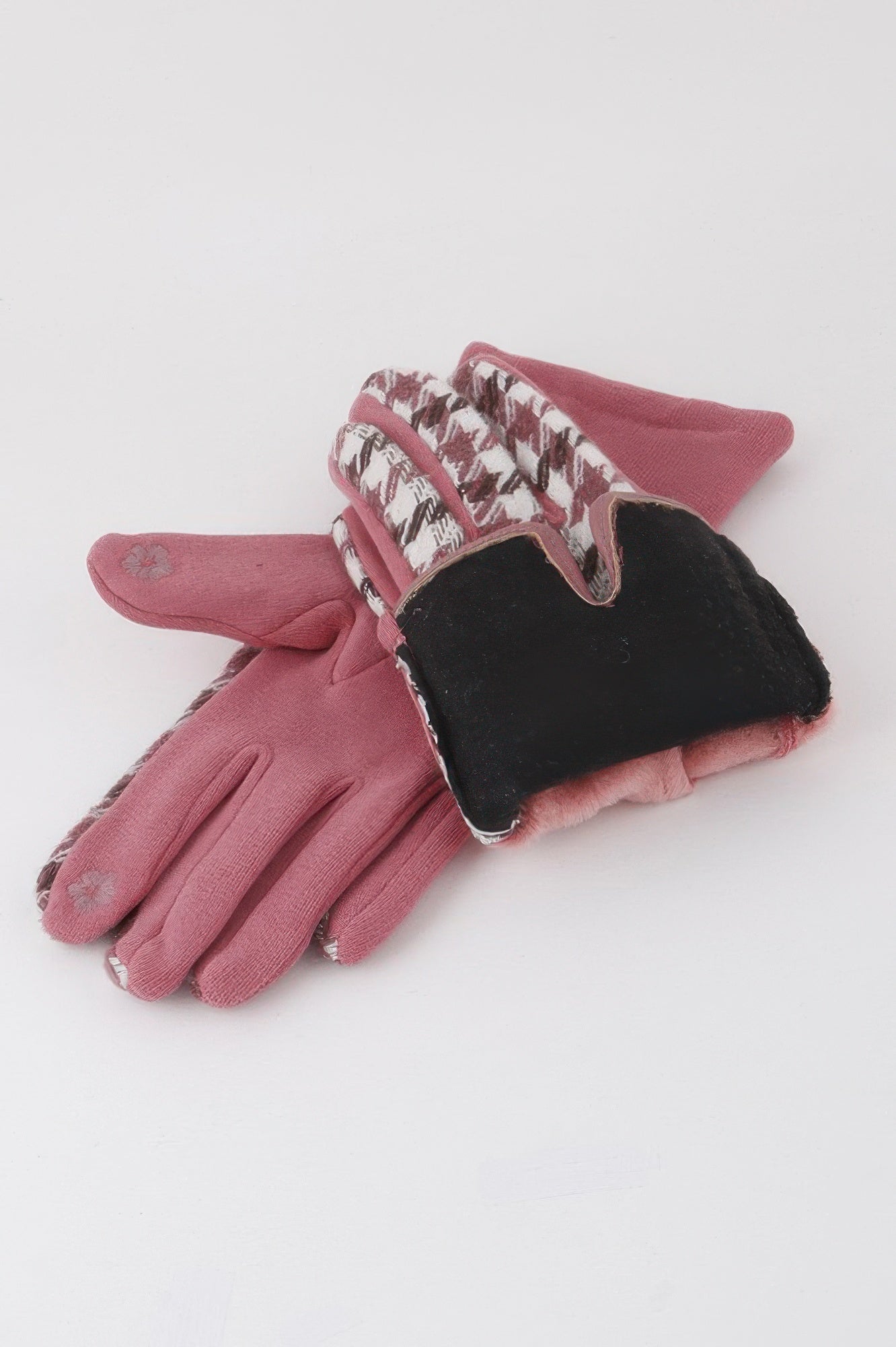 Striped Plaid Winter Gloves