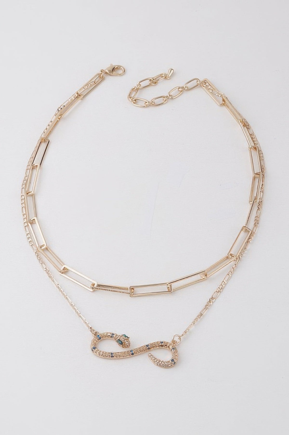 Infinity Snake Pendant Necklace