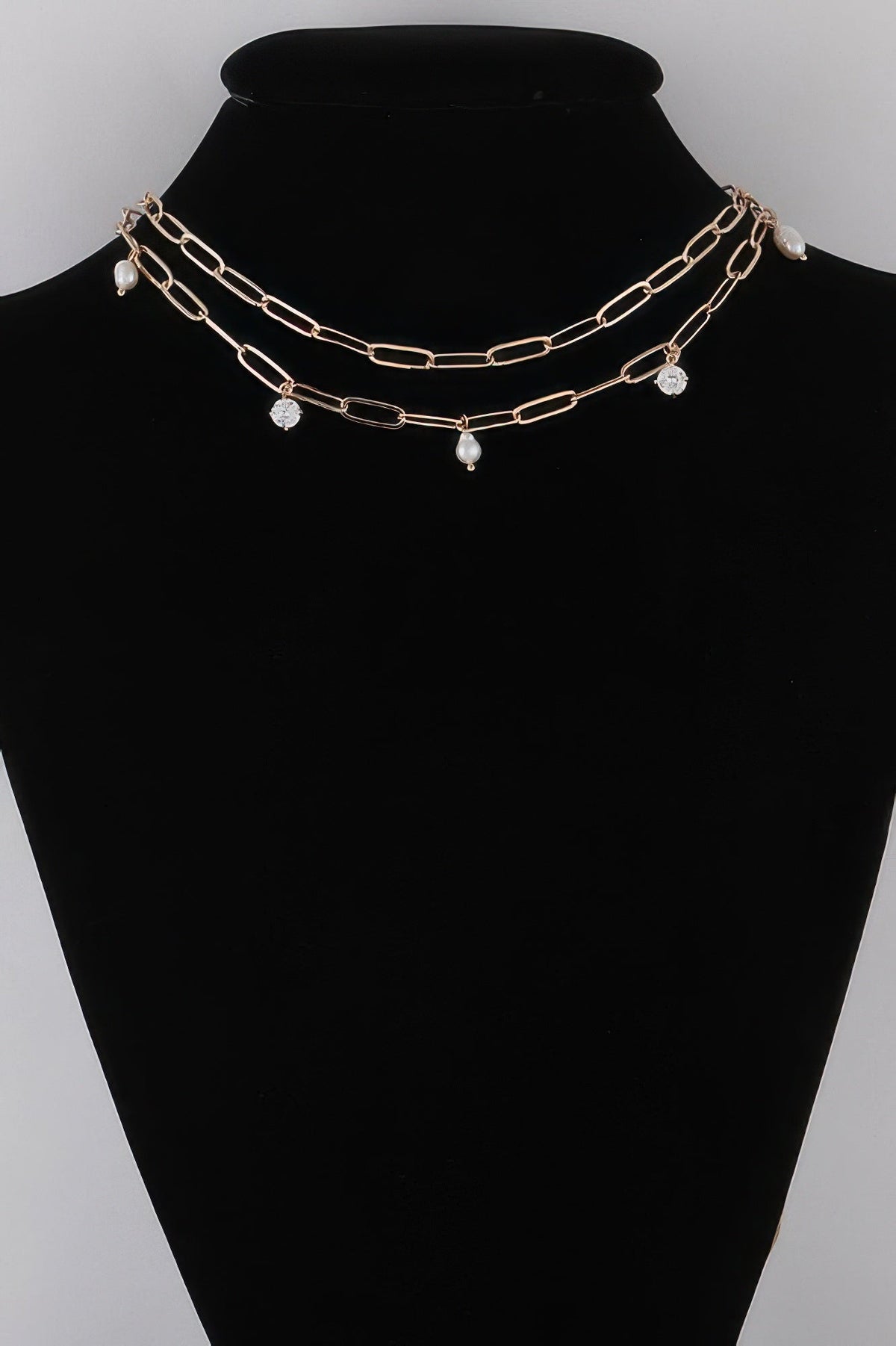 Women's Rhinestone N Bead Chain Necklace BYMANYC ® New York CONTEMPORARY VIBRANT MODERN FASHION - New Collection