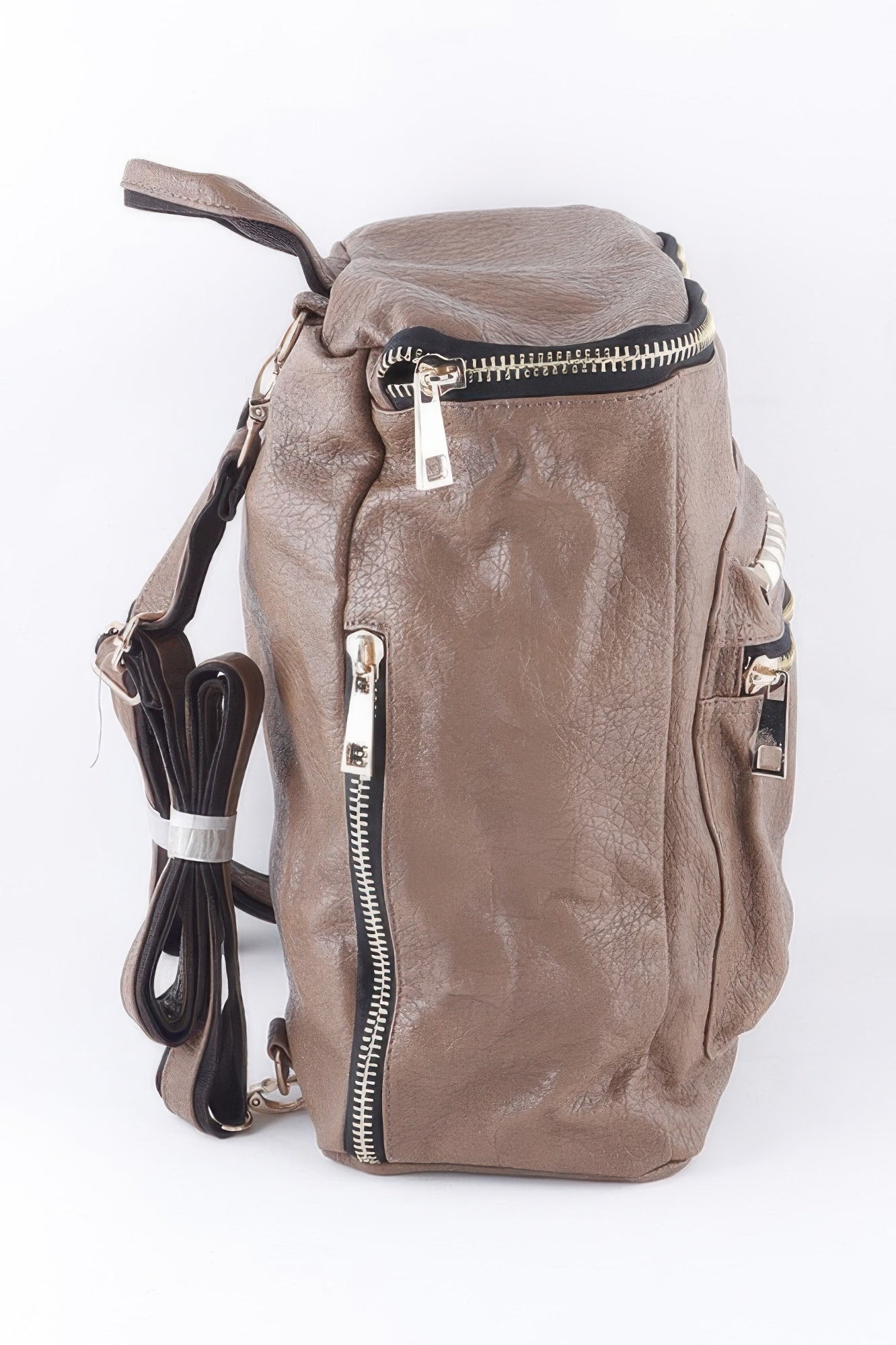 Studded Faux Leather Backpack