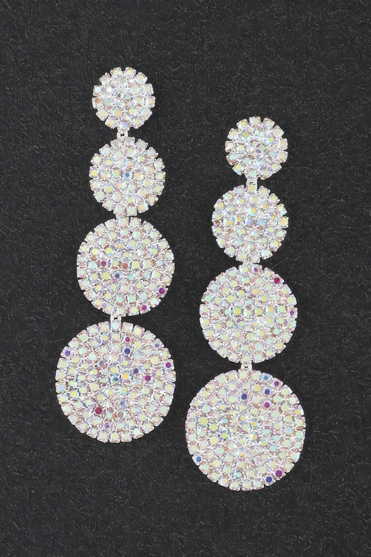 Bedazzled Disco Ball Drop Earrings