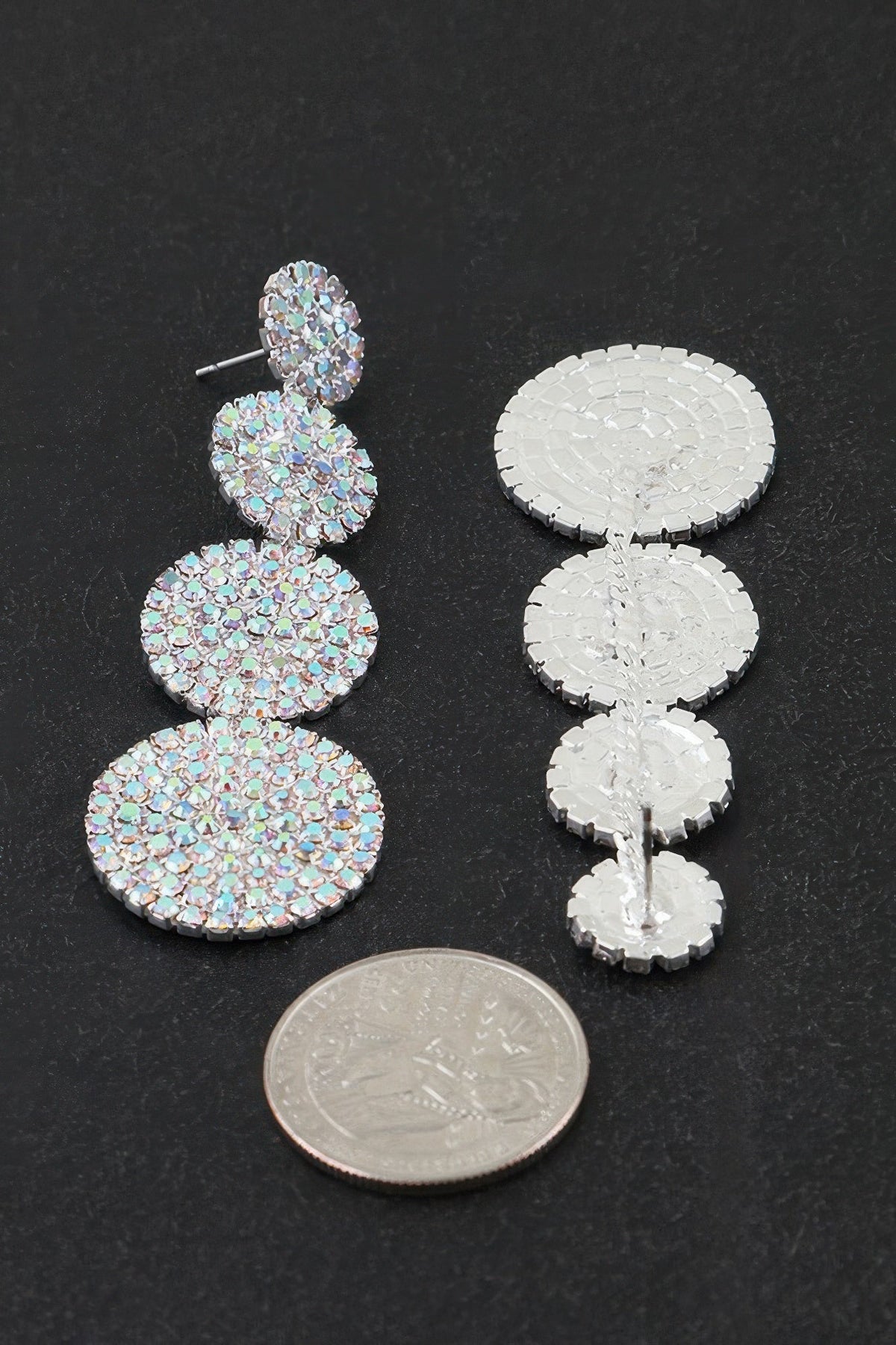 Bedazzled Disco Ball Drop Earrings