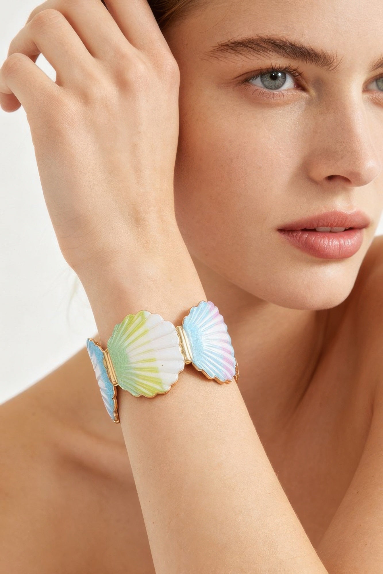Summer Seashell Cuff Bracelet
