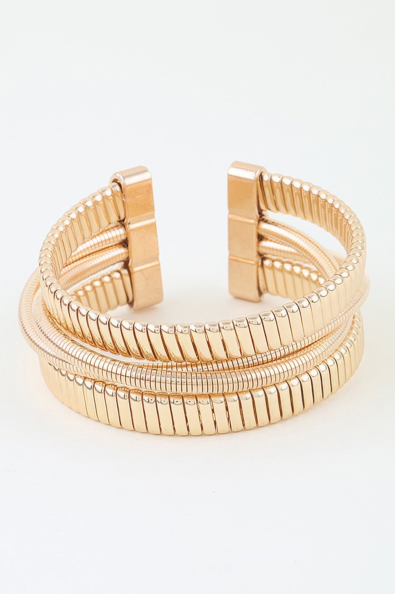Multi Polished Box Cuff Bracelet
