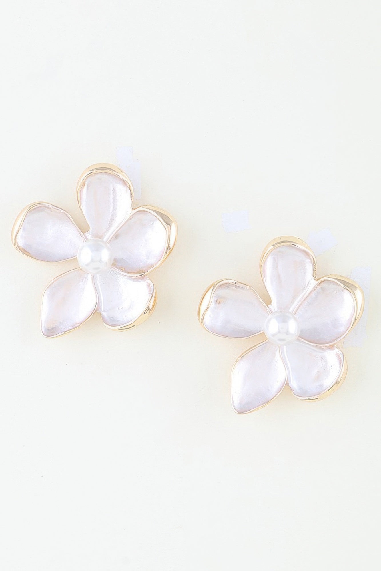 Marble Stone Flower Earrings