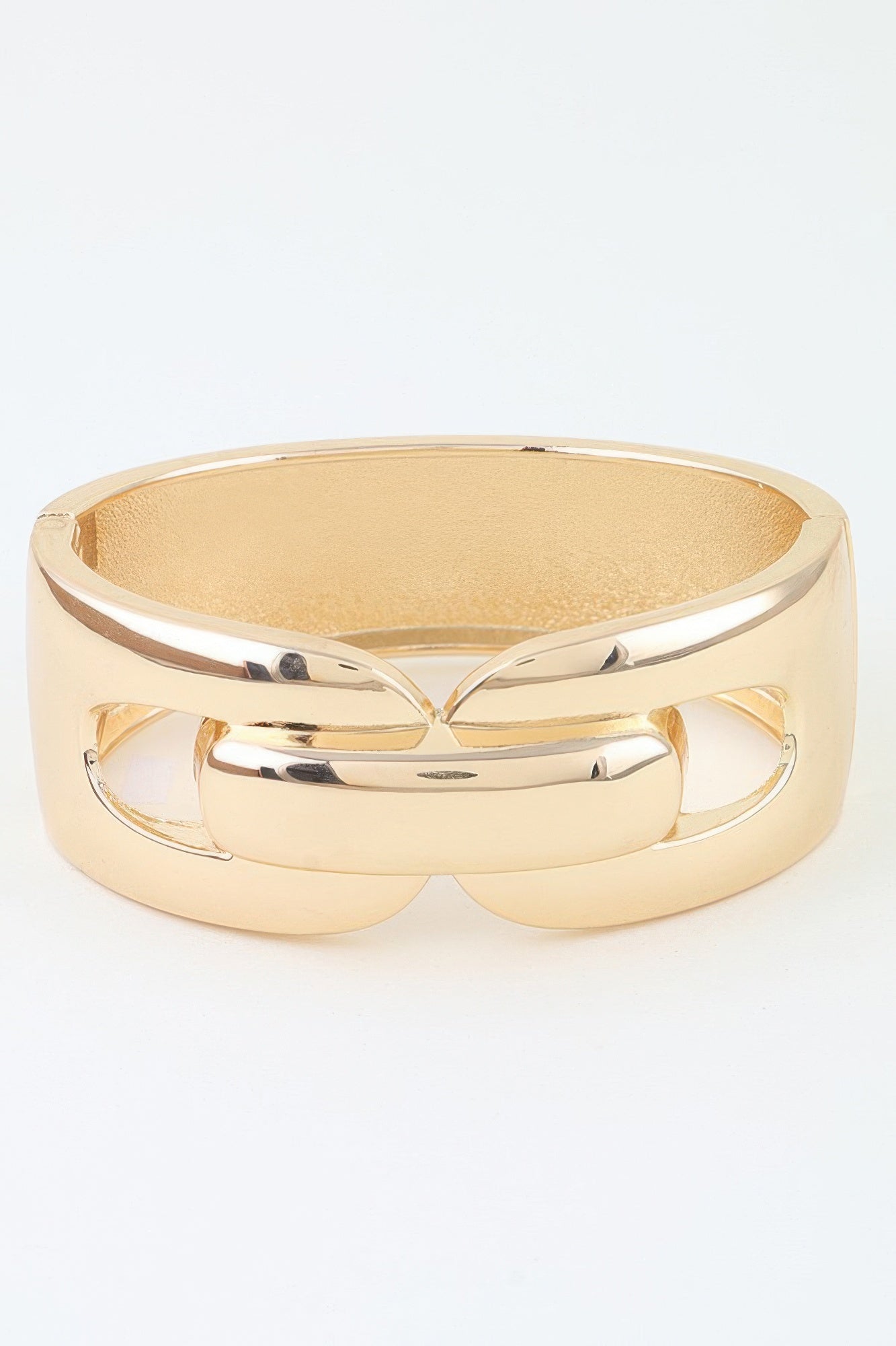Polished Link Chain Cuff Bracelet
