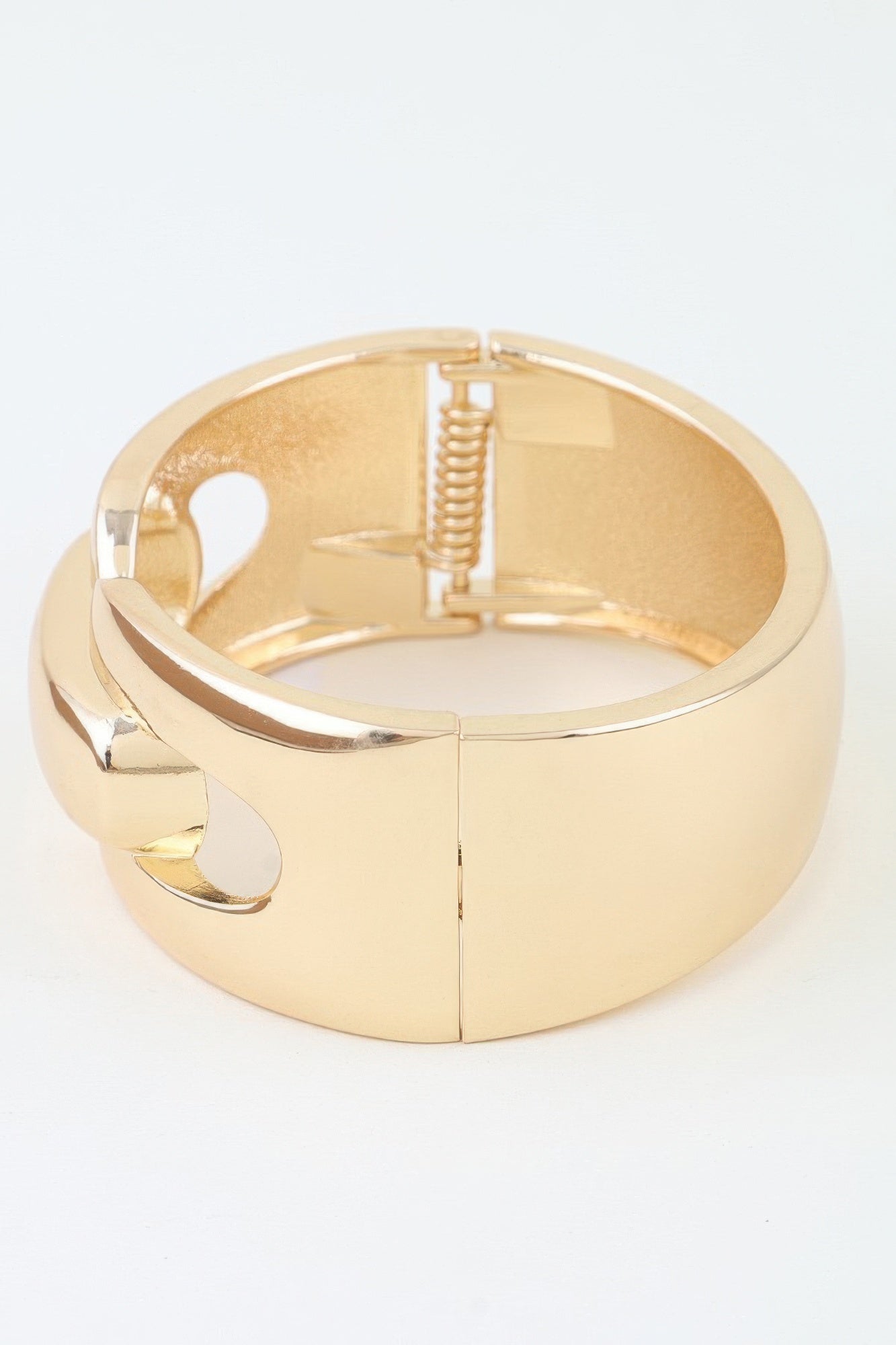 Polished Link Chain Cuff Bracelet