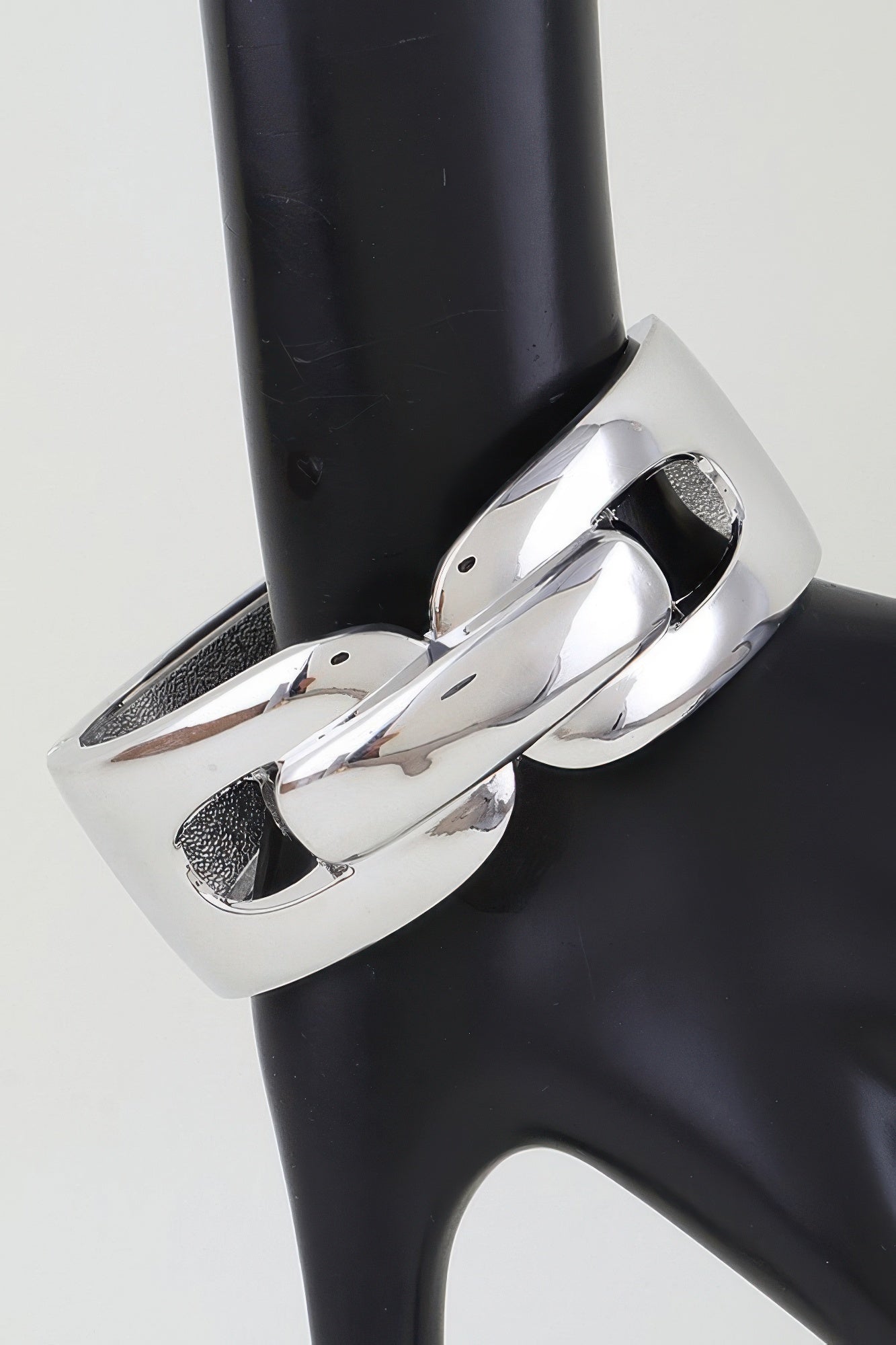 Polished Link Chain Cuff Bracelet