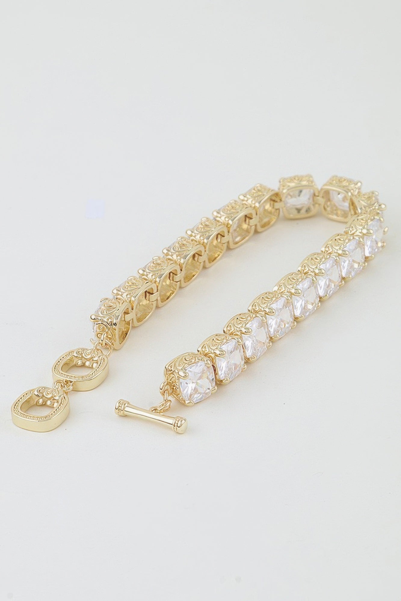 Cubic Zirconia Rhinestone Cuff Bracelet