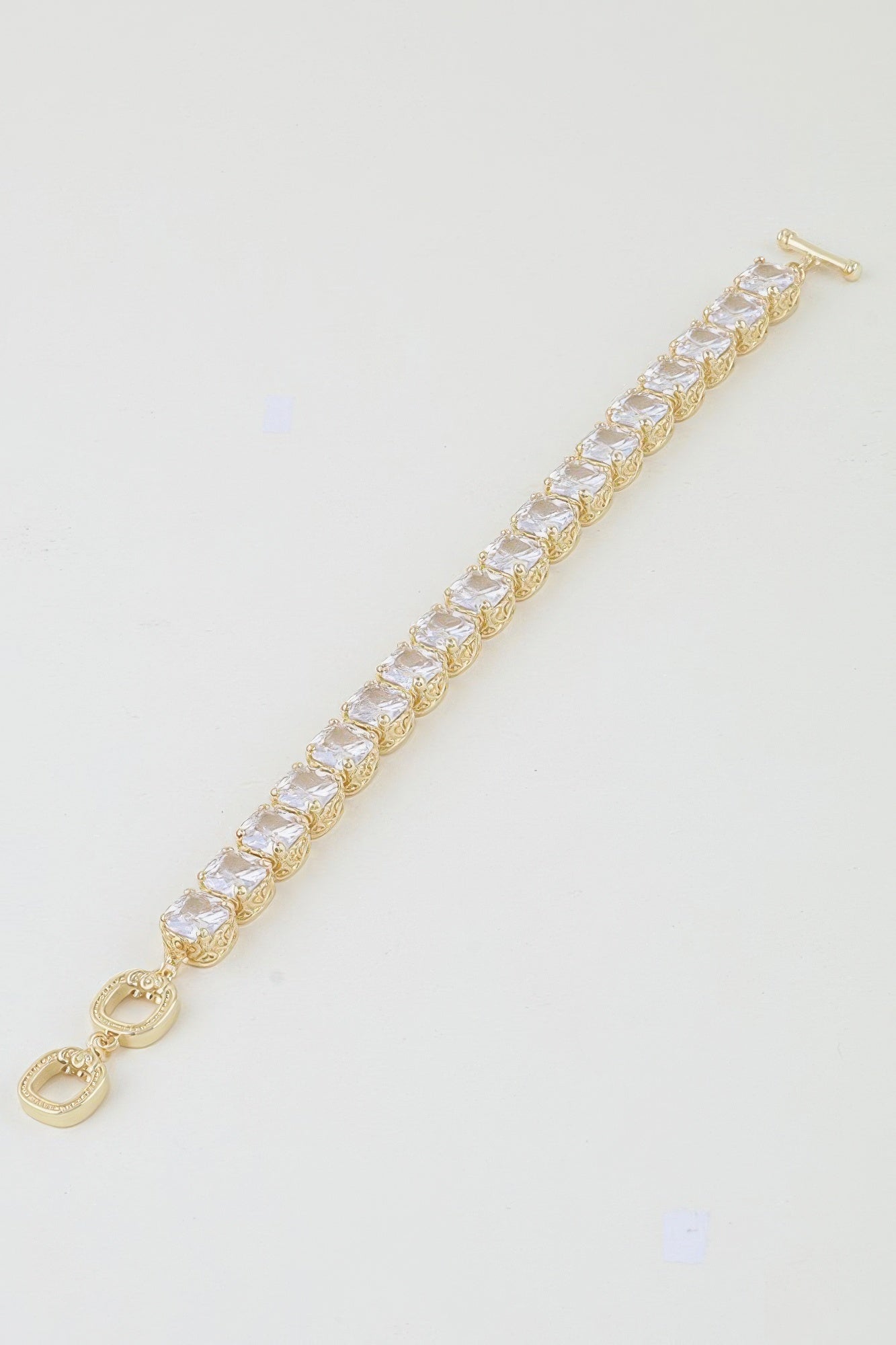 Cubic Zirconia Rhinestone Cuff Bracelet