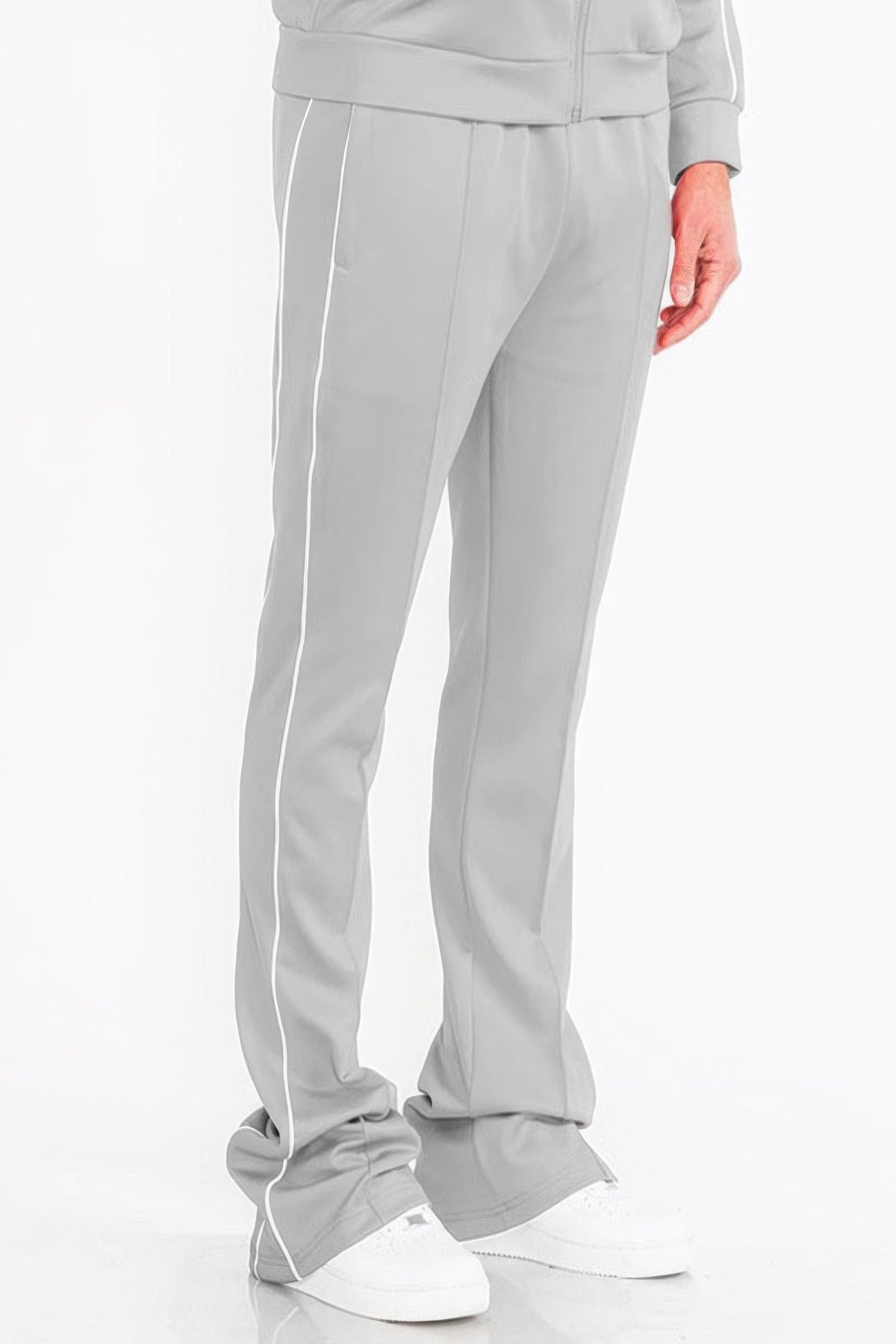 Mens Side Pipe Stacked Flare Pants