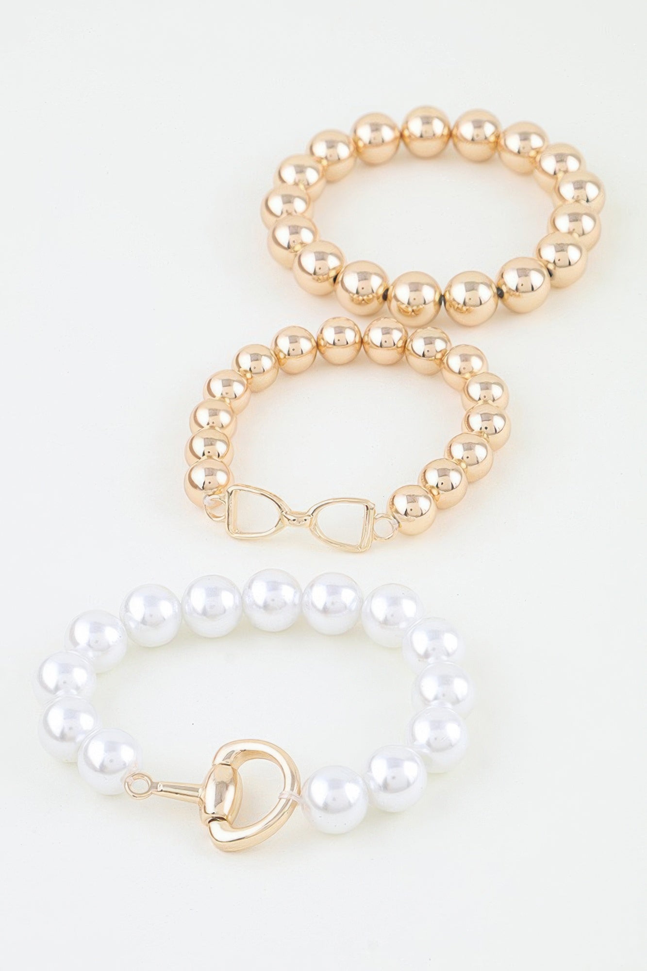 Multi Polished Toggle Beaded Bracelet