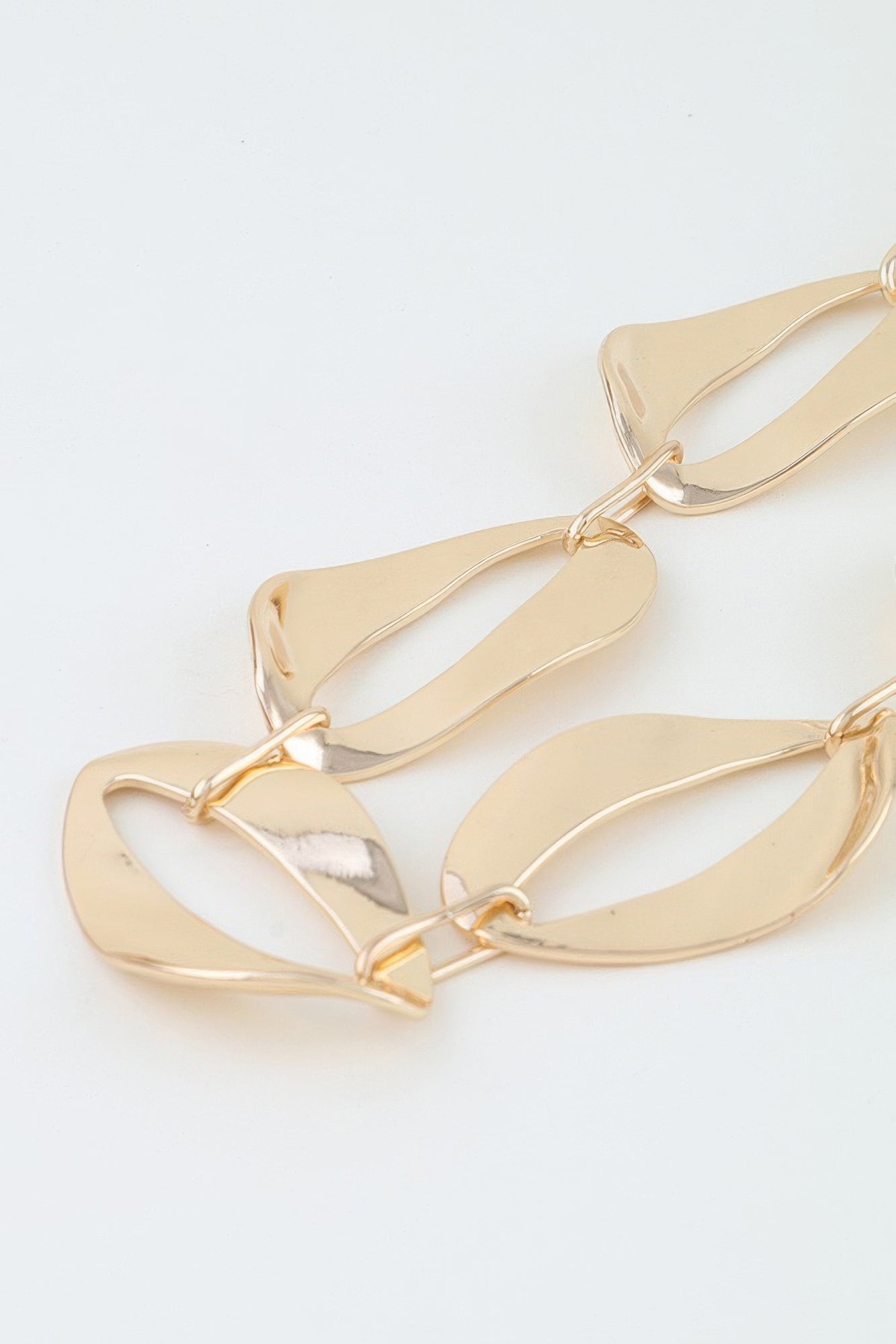 Hammered Abstract Chain Necklace
