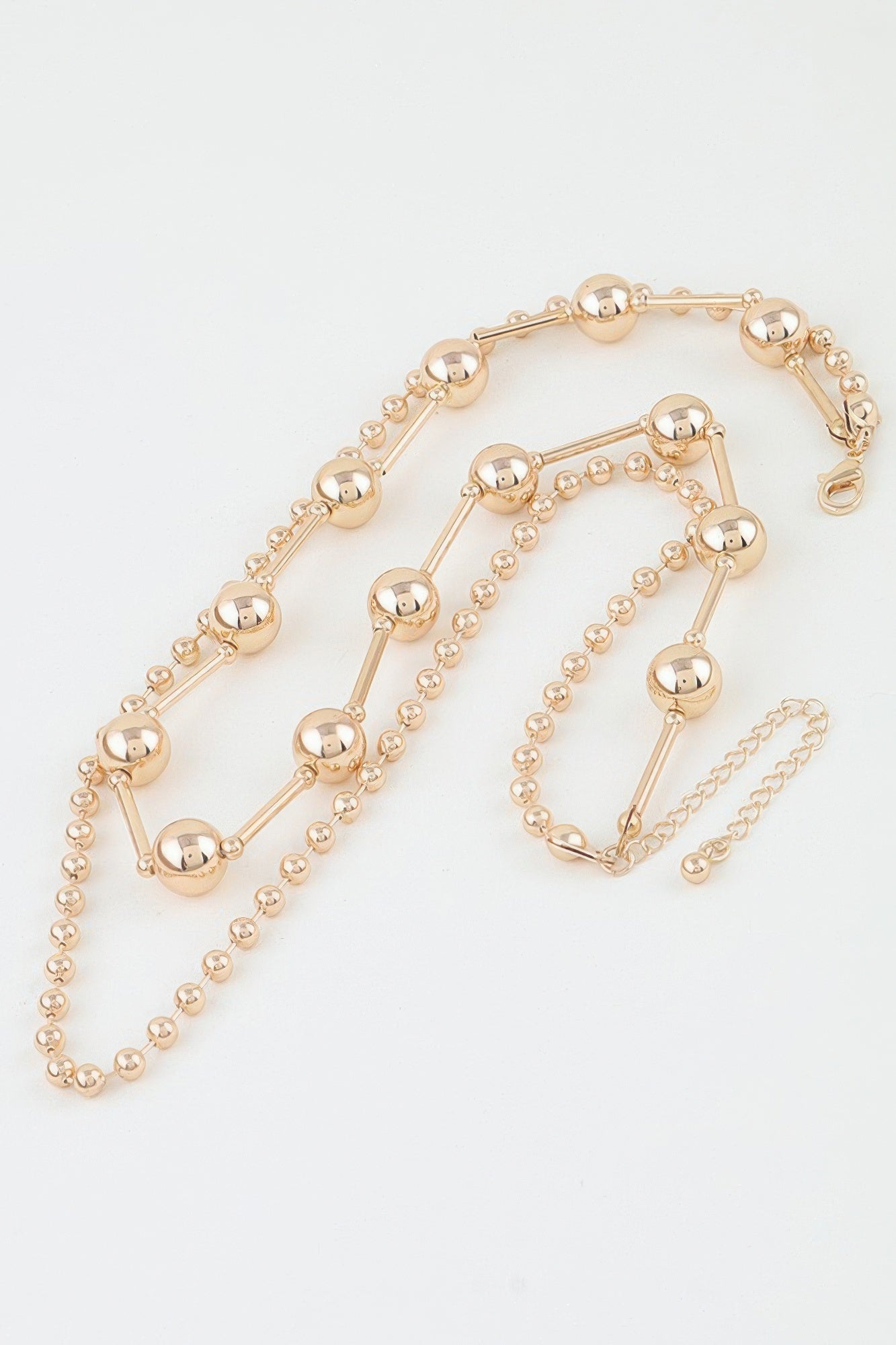 Double Polished Space Chain Necklace