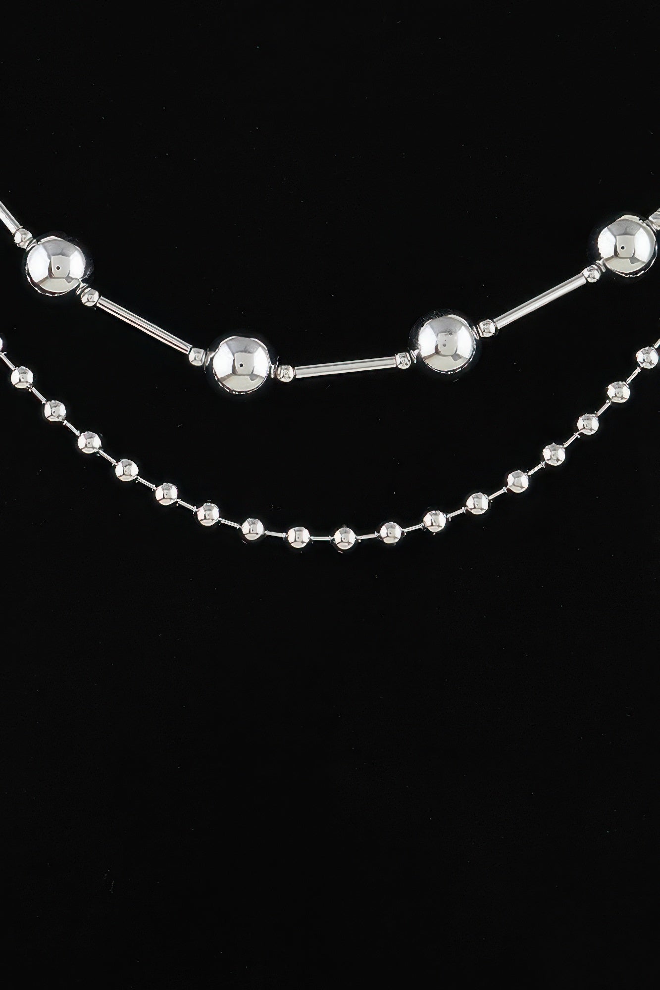 Double Polished Space Chain Necklace