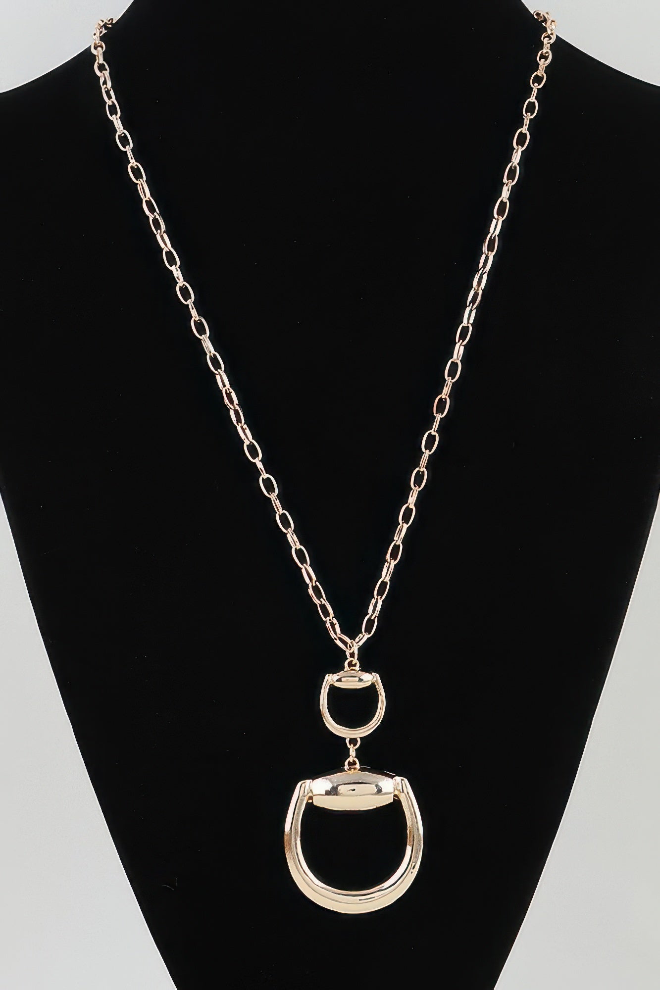 Double Polished Toggle Chain Drop Necklace