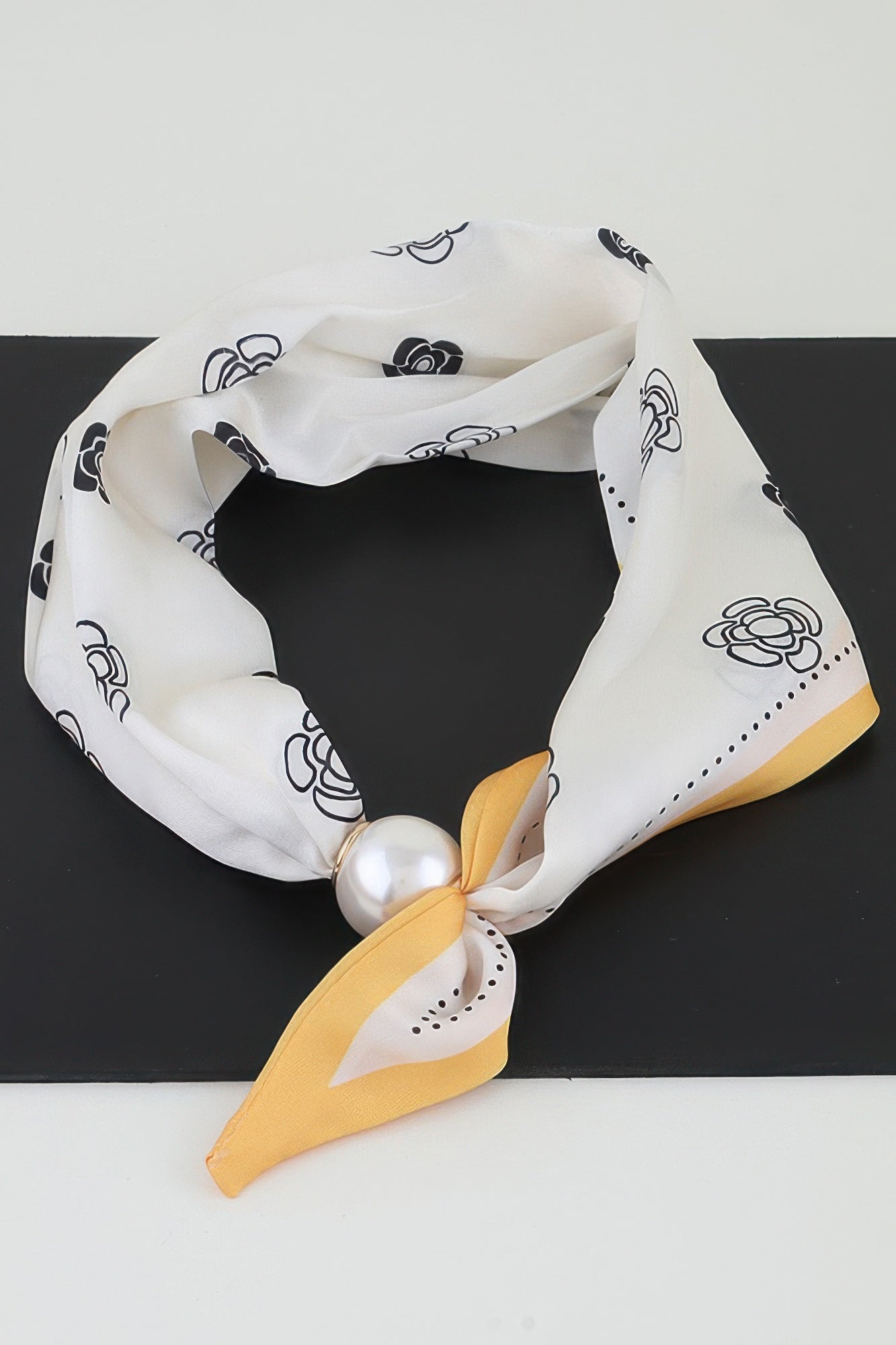 Rose Scarf Wrap Necklace
