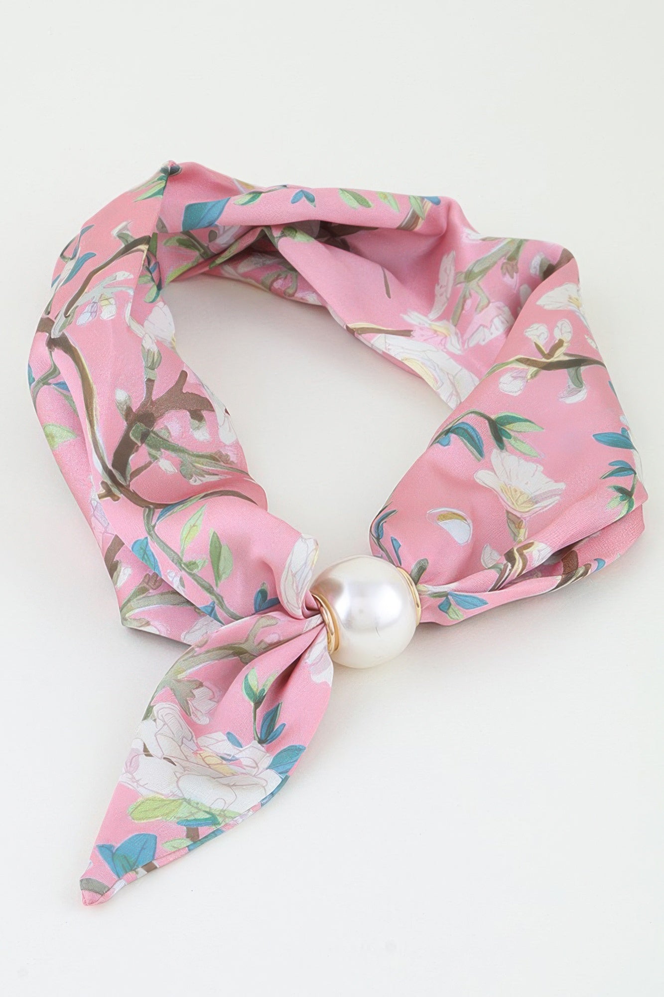 Rose Scarf Wrap Necklace