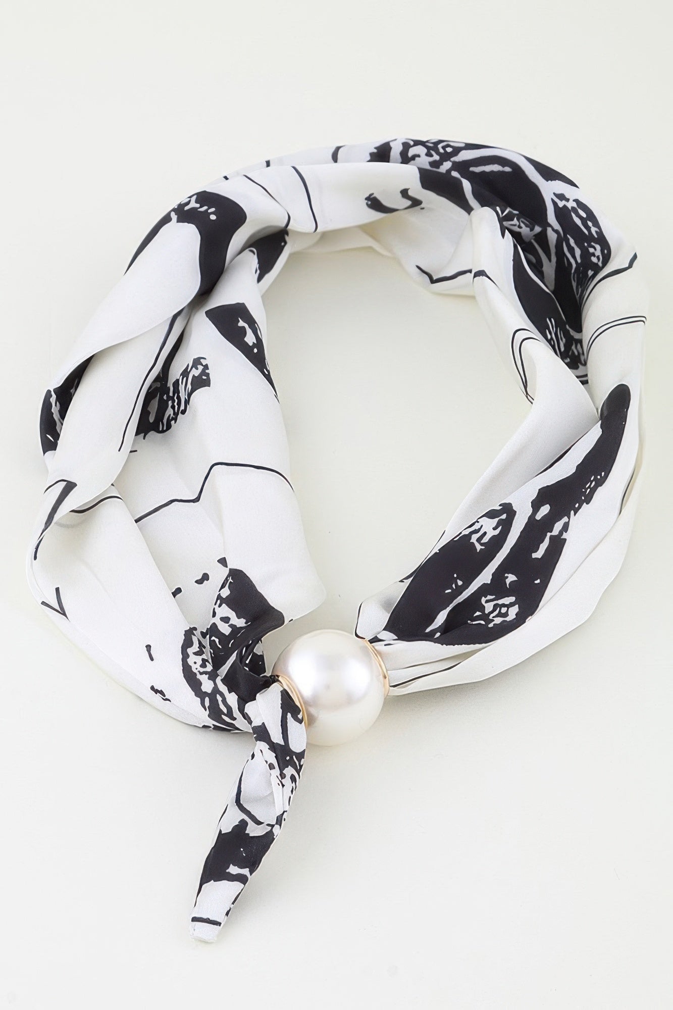 Rose Scarf Wrap Necklace