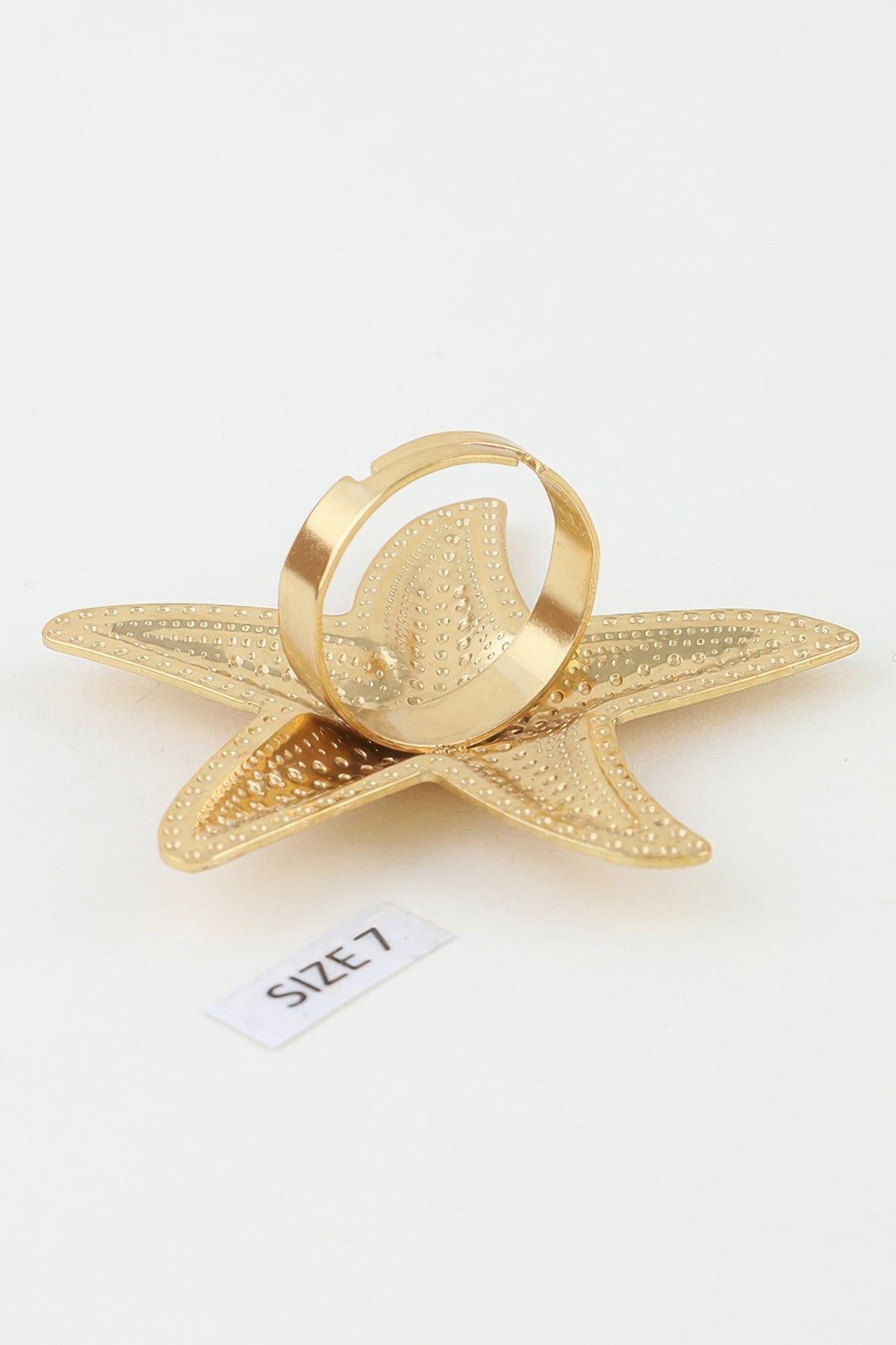 Hammered Scale Starfish Statement Ring