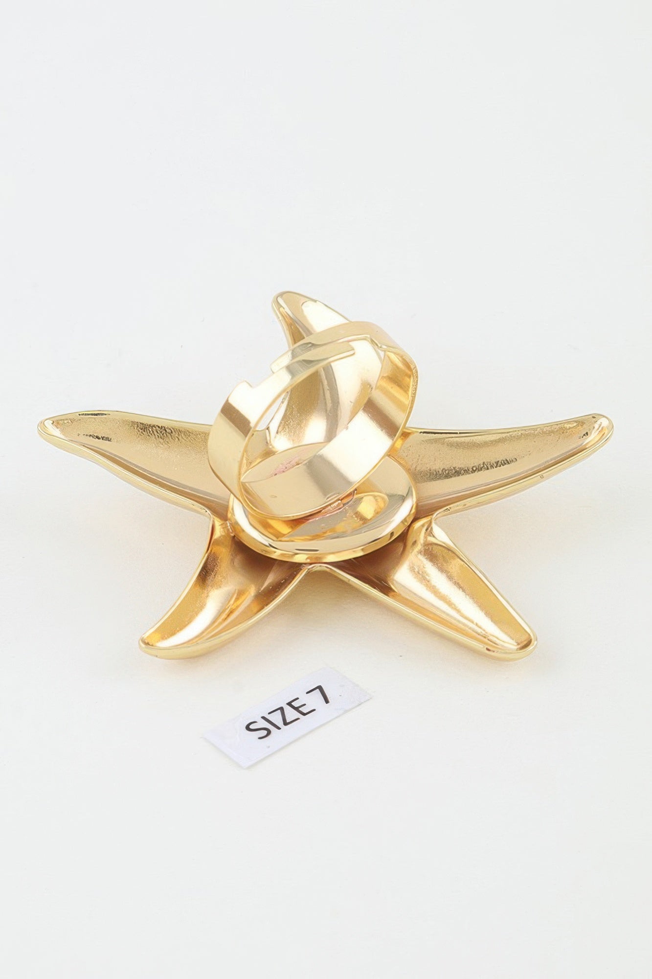 Polished Starfish Statement Ring