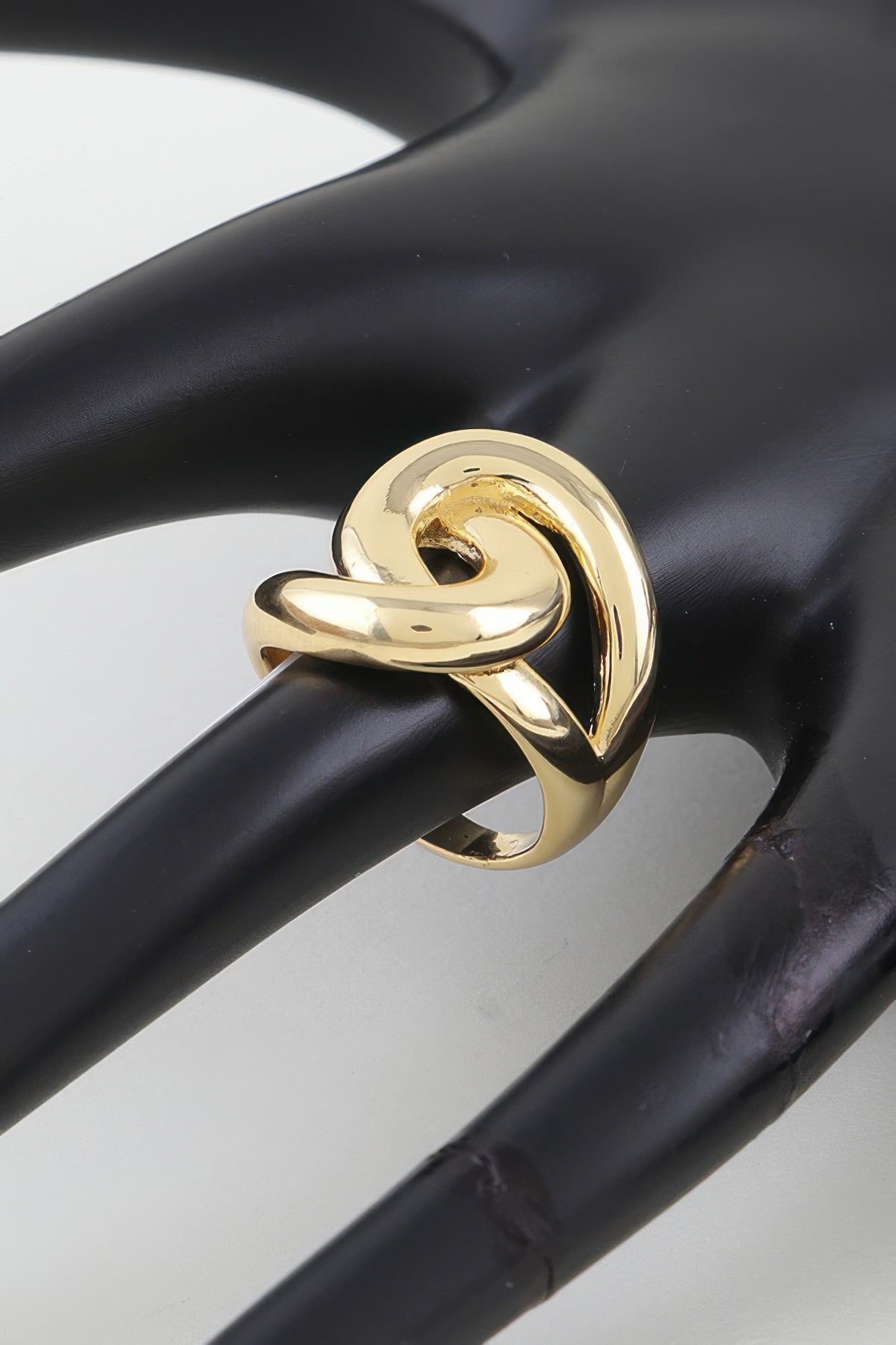 Polished Interloop Statement Ring