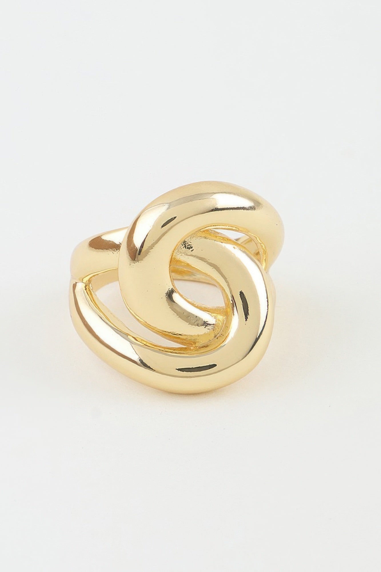 Polished Interloop Statement Ring
