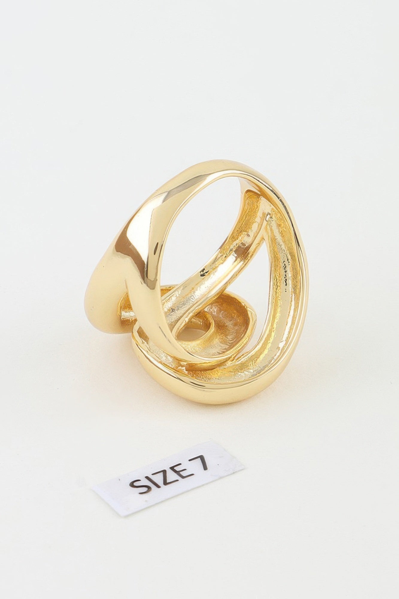 Polished Interloop Statement Ring