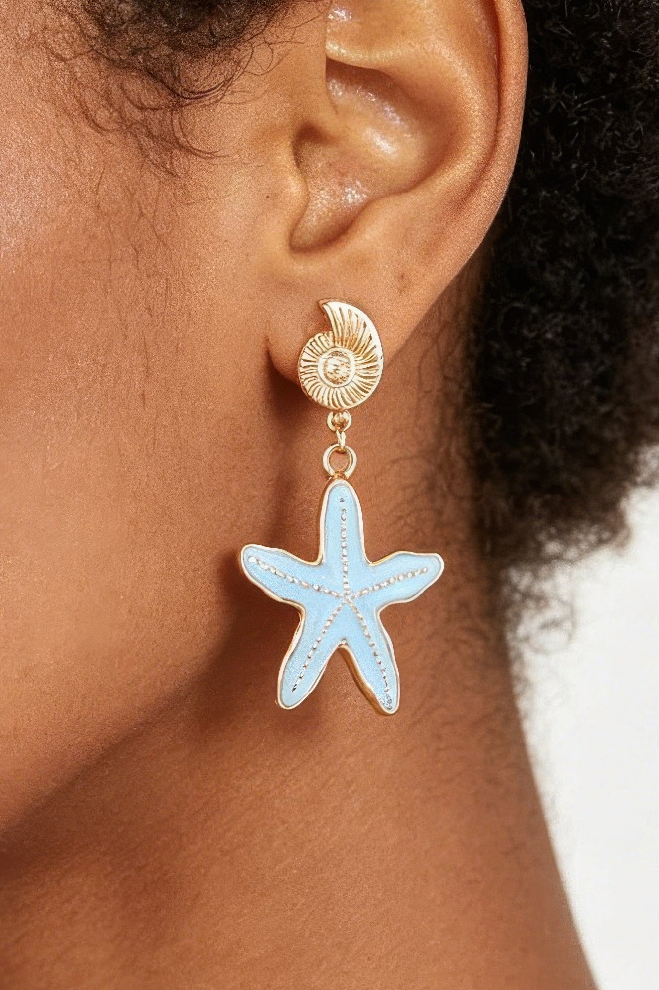Summer Starfish Drop Earrings