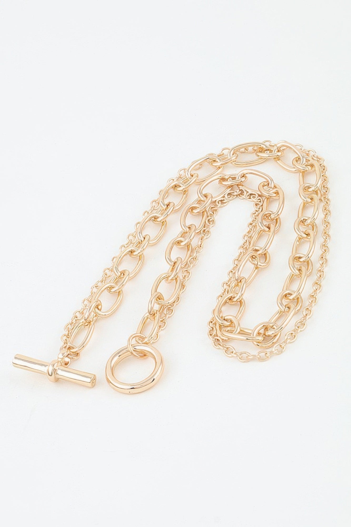 Double Polished Link Chain Choker Necklace
