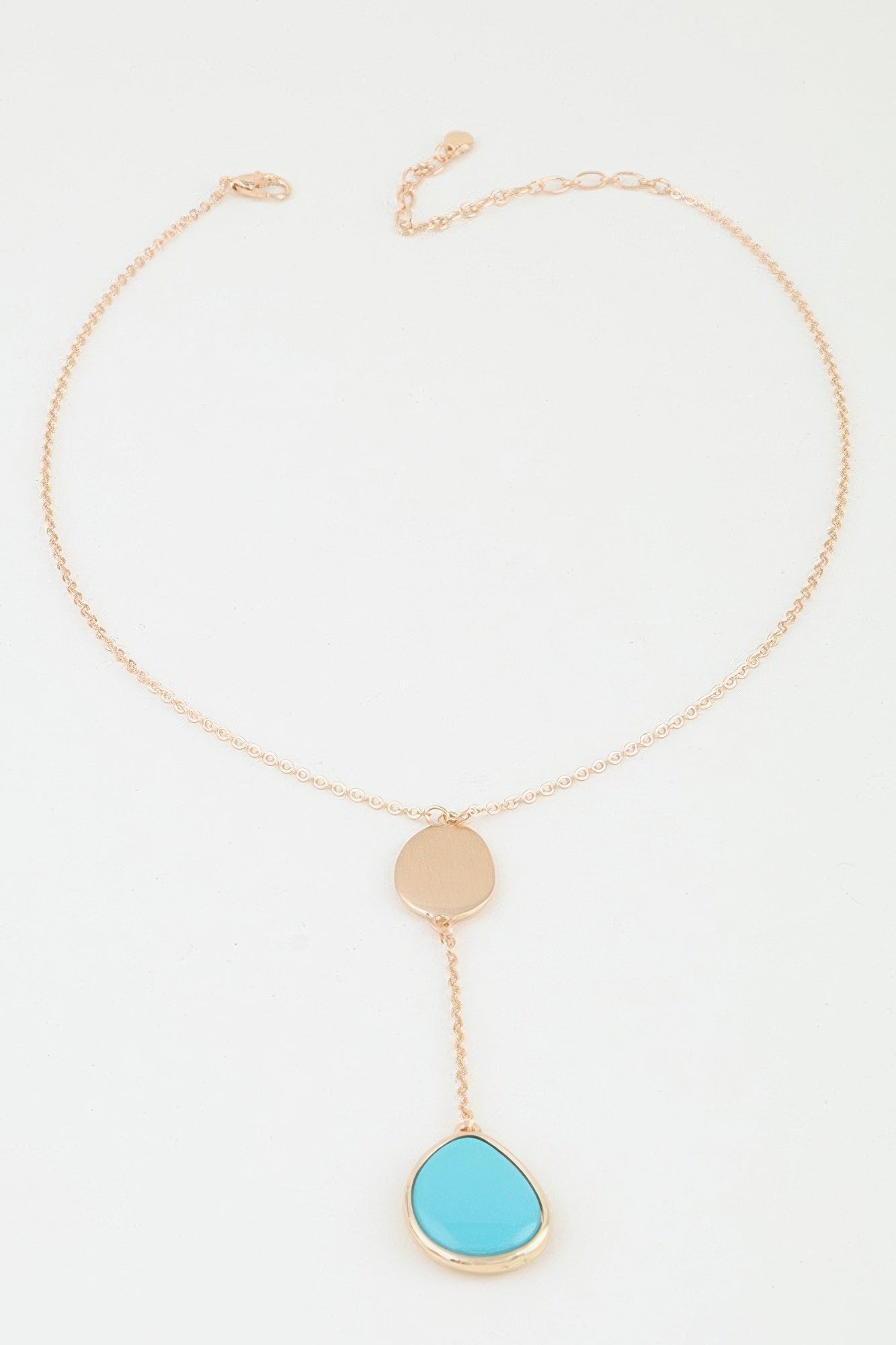 Double Pendant Drop Chain Necklace