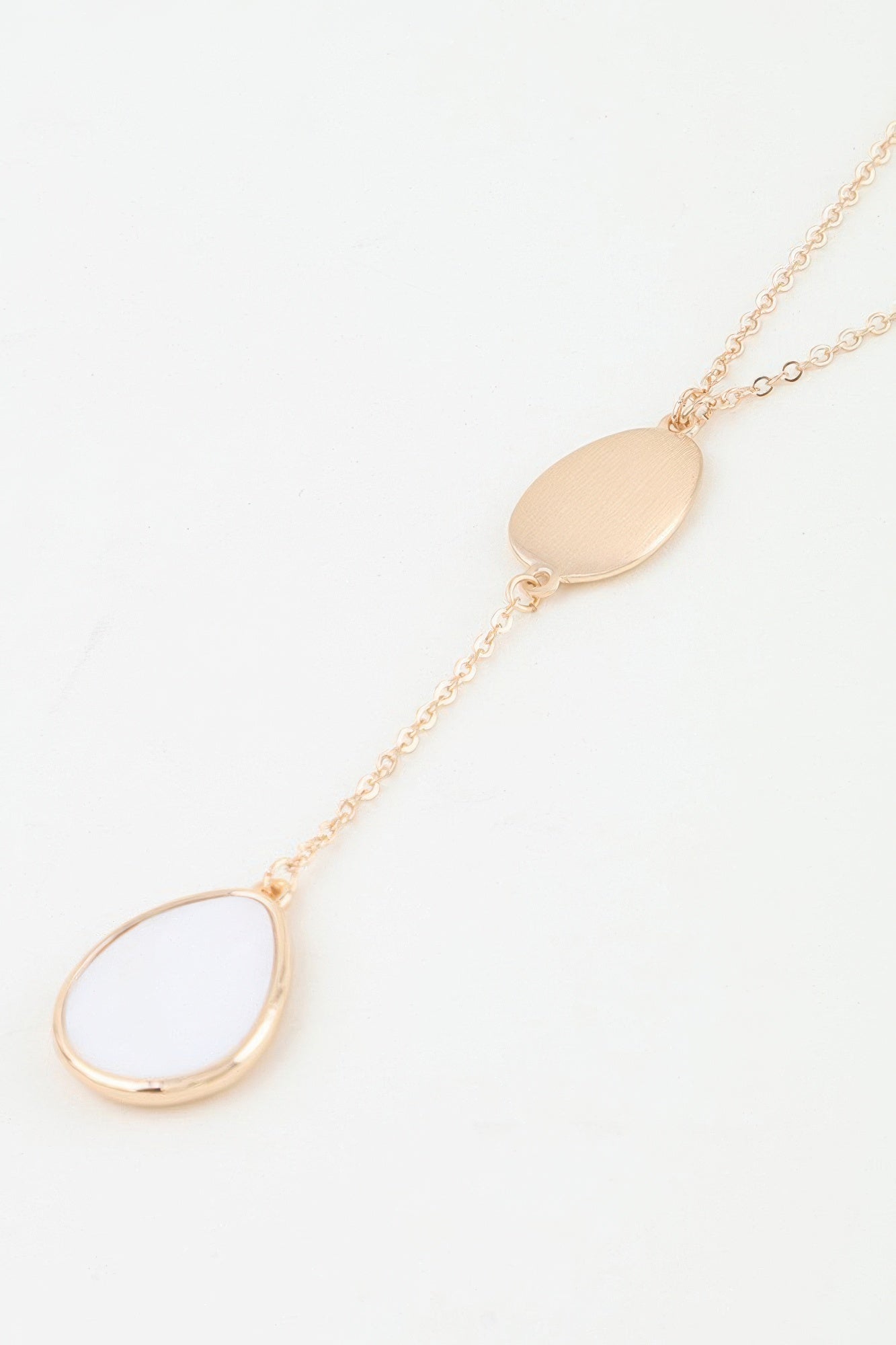Double Pendant Drop Chain Necklace