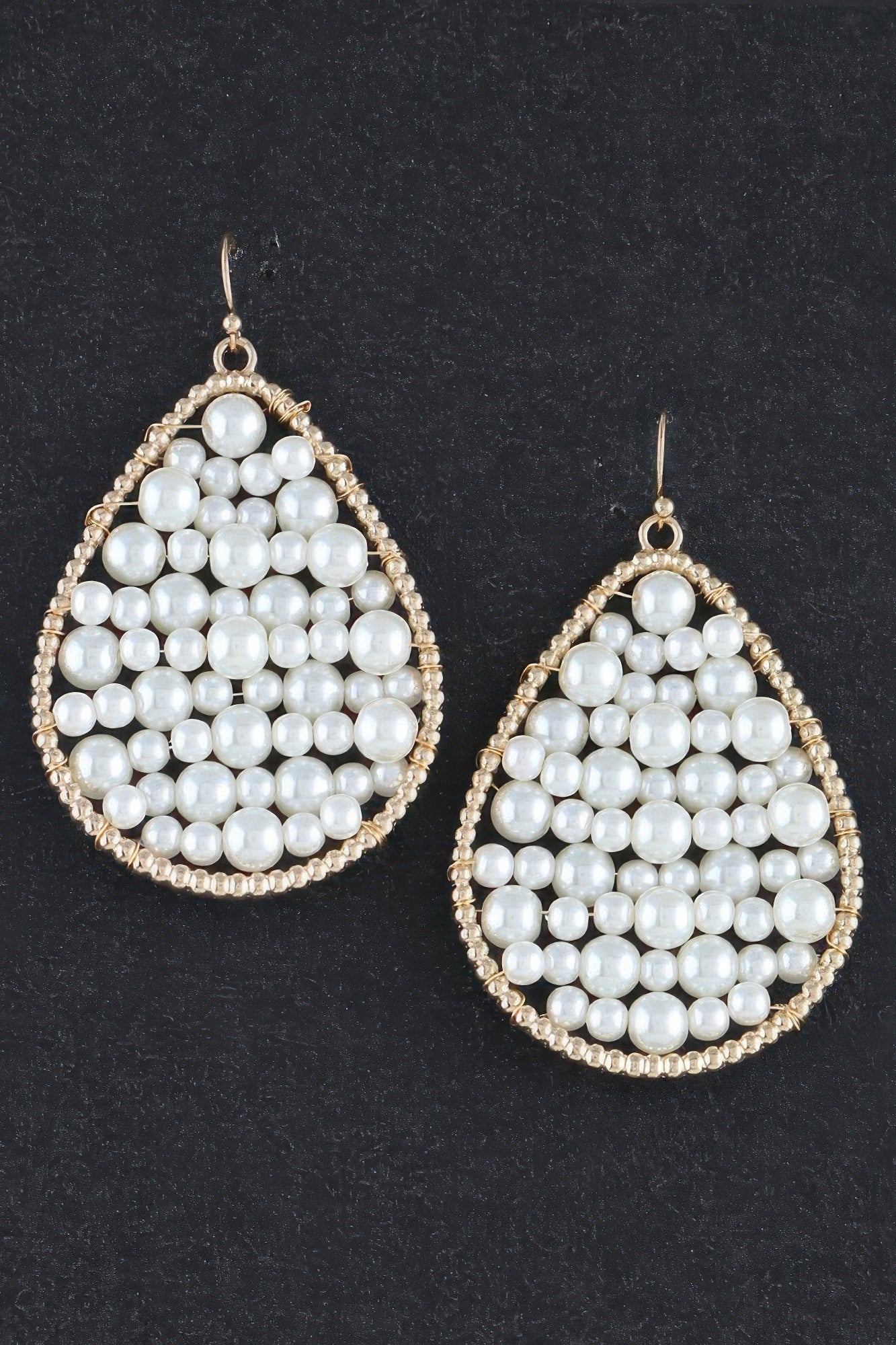 Pearls In A Teardrop Earrings