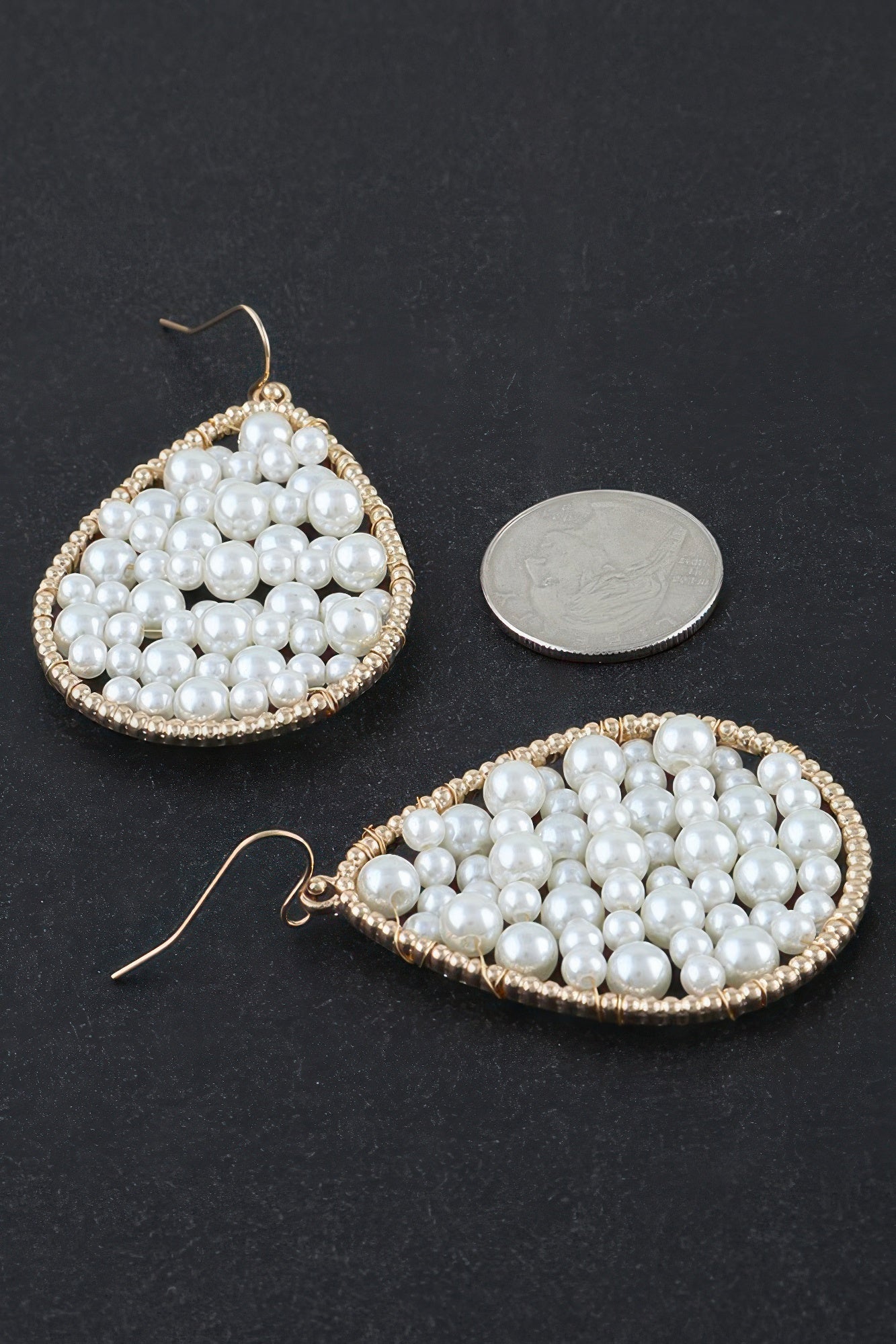 Pearls In A Teardrop Earrings