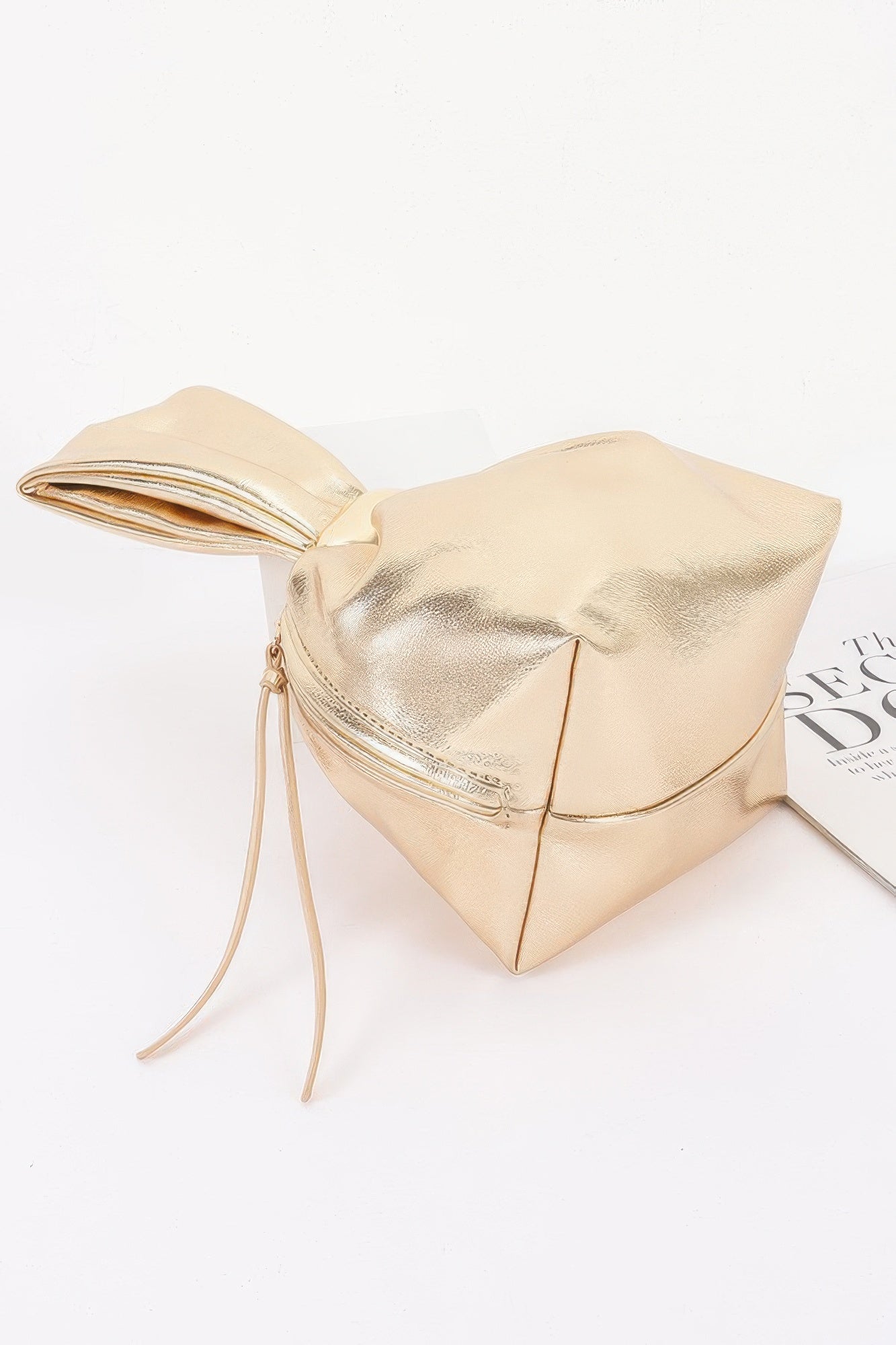 Faux Leather Wrist Bag