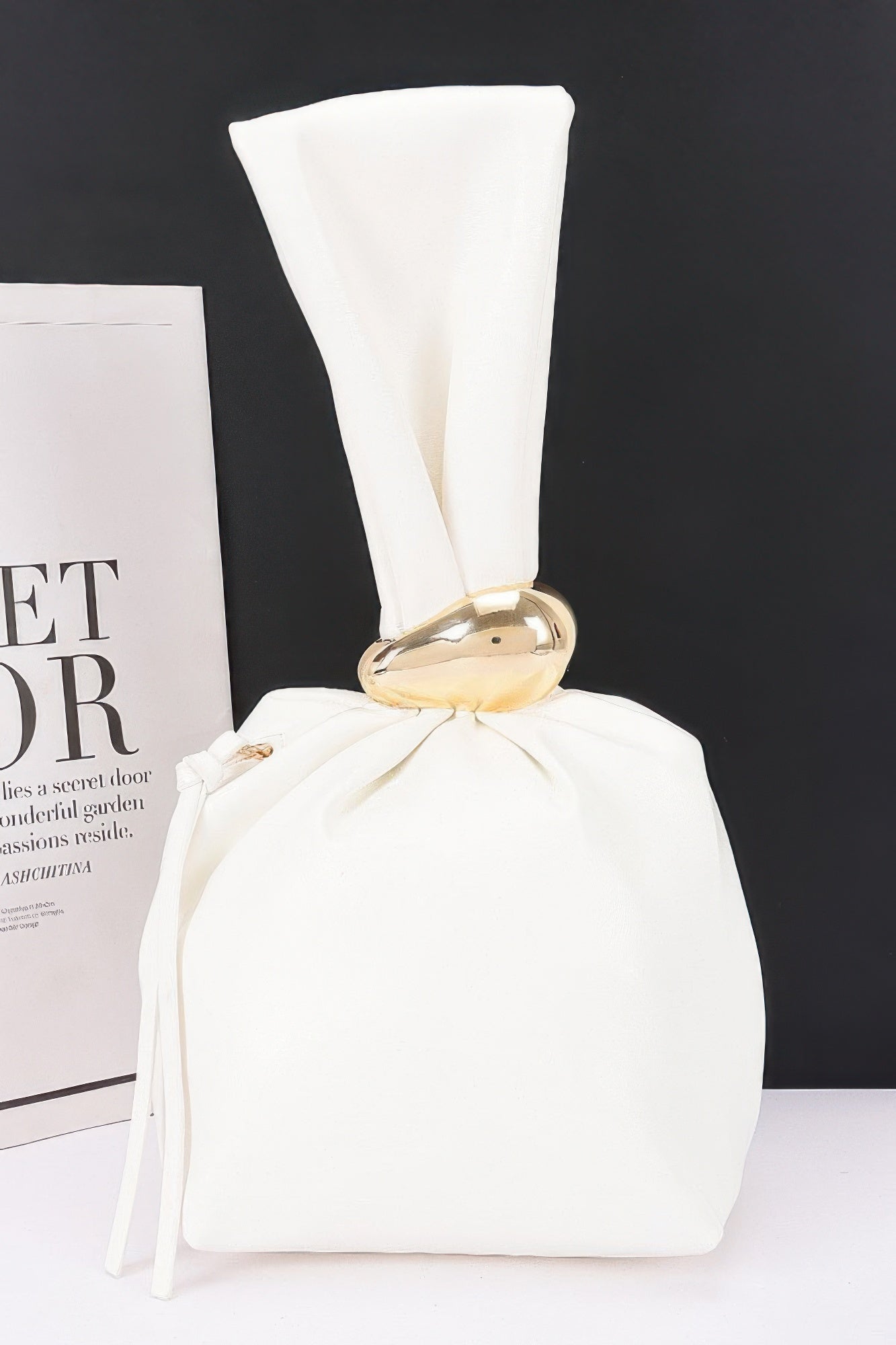 Faux Leather Wrist Bag