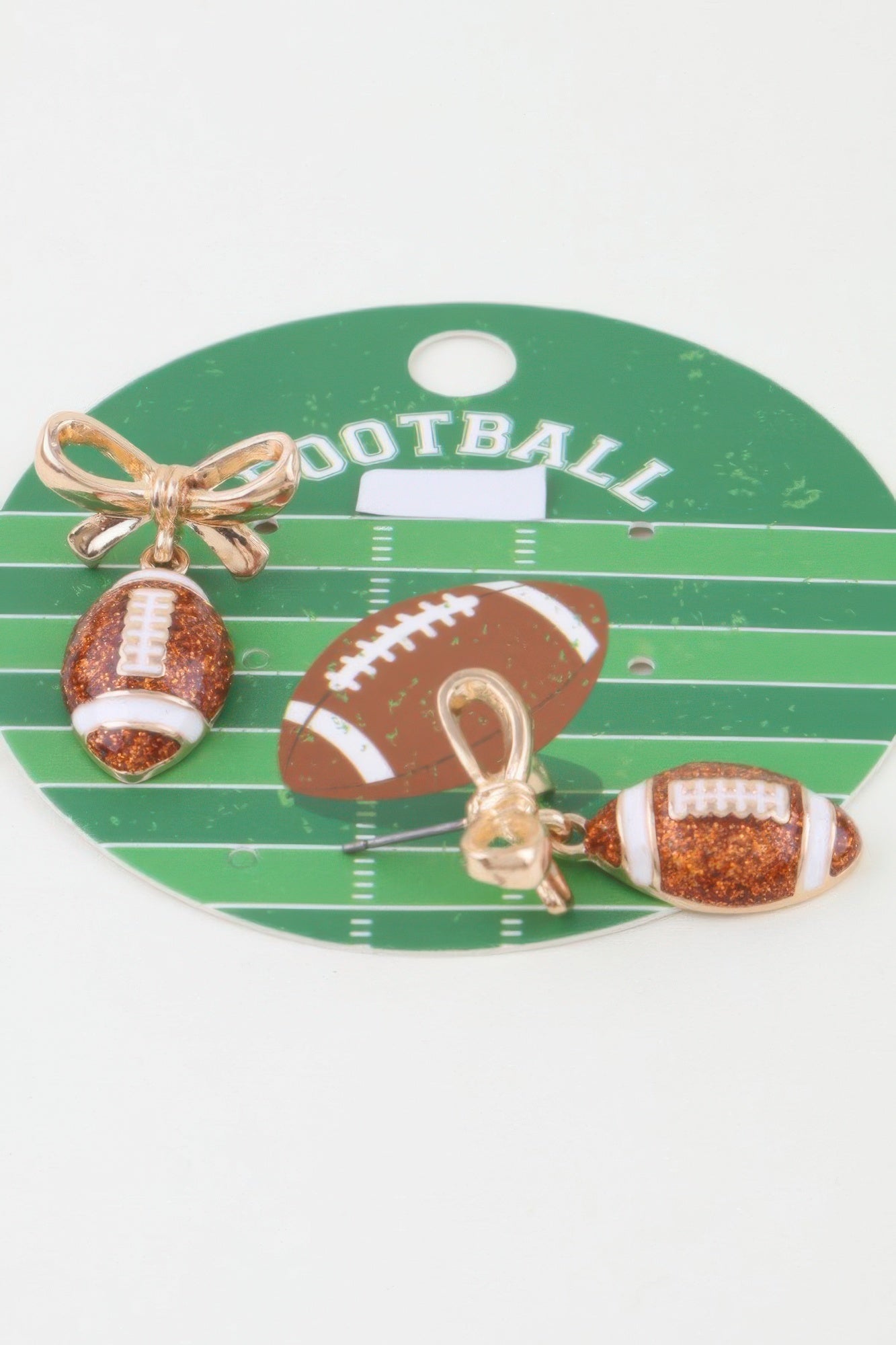 Game Day Coquette Football Earrings
