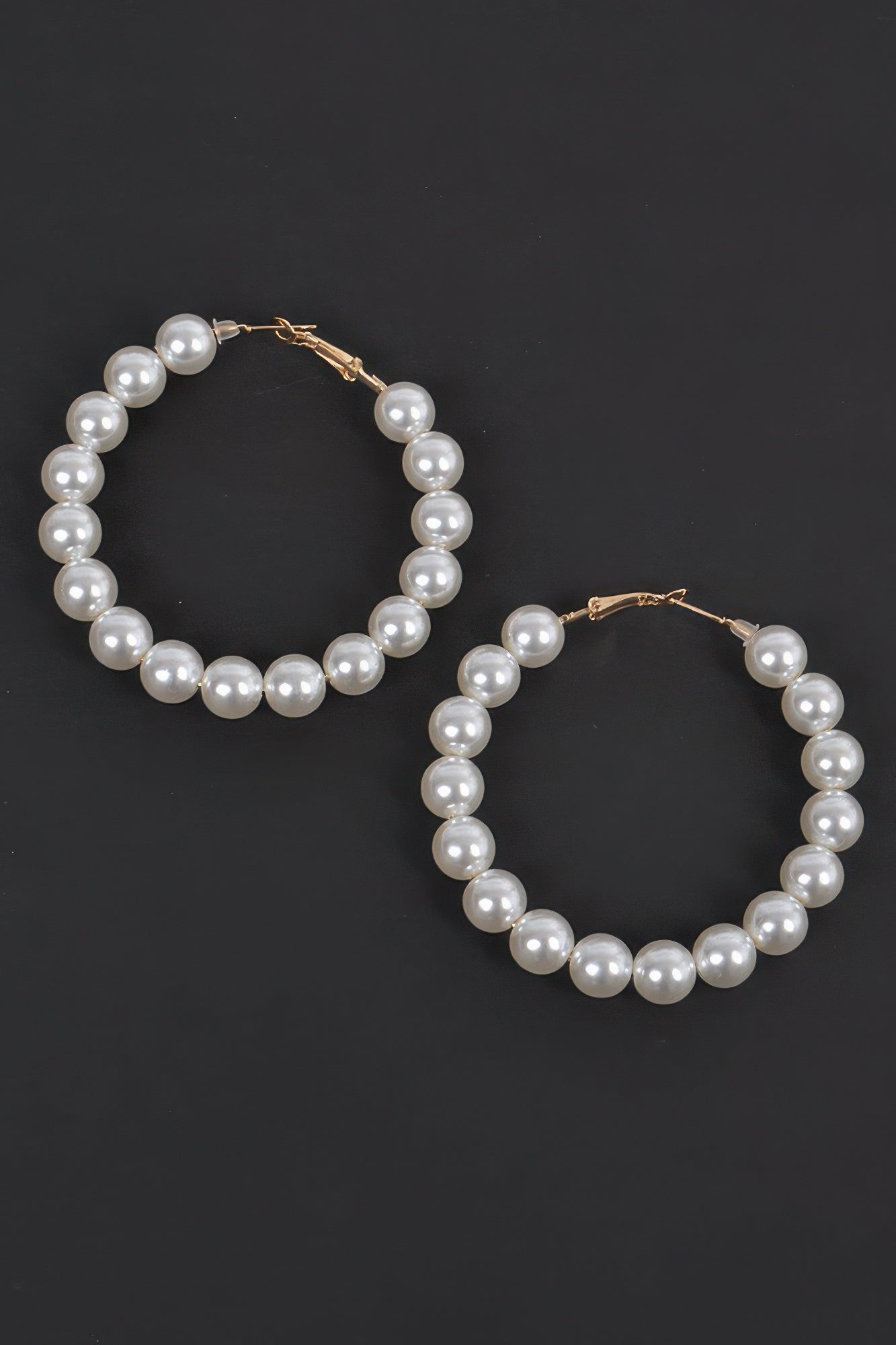 Upside Down Pearl Hoop Earring