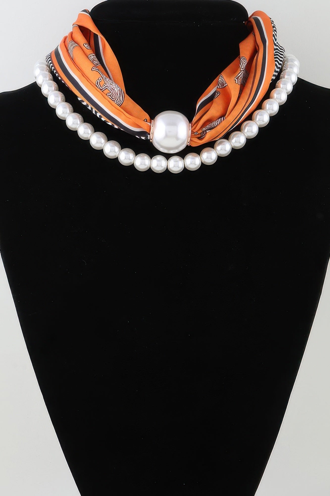 Luxury Scarf Beaded Choker Necklace