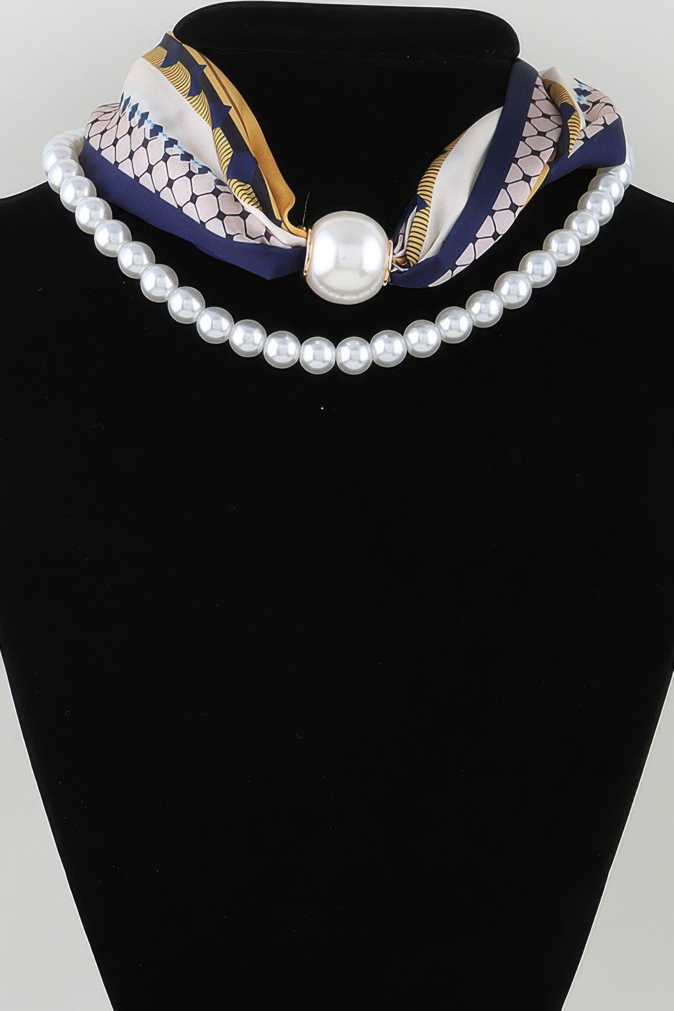 Luxury Scarf Beaded Choker Necklace