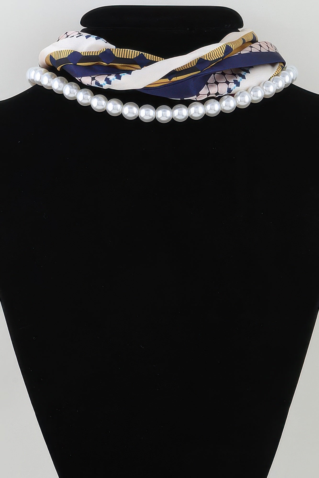 Luxury Scarf Beaded Choker Necklace