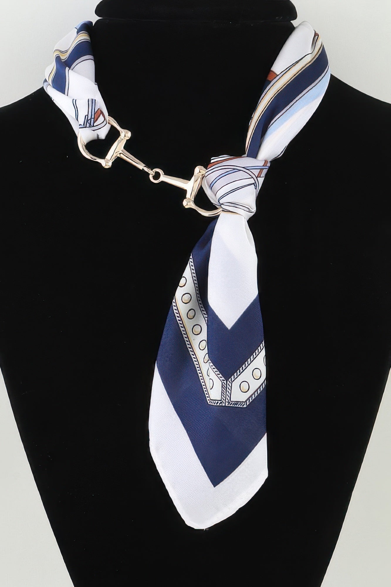 Scarf Wrap Toggle Statement Necklace