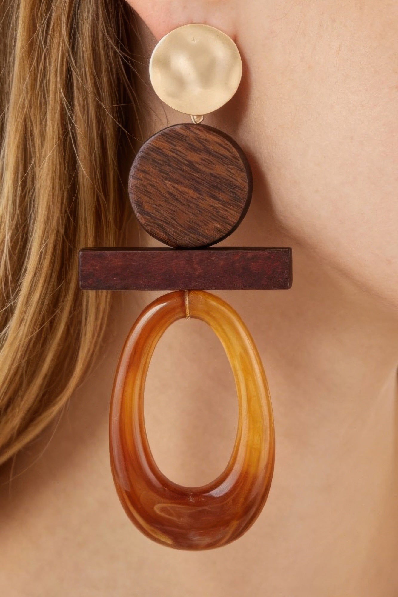 Modern Earth Drop Earrings