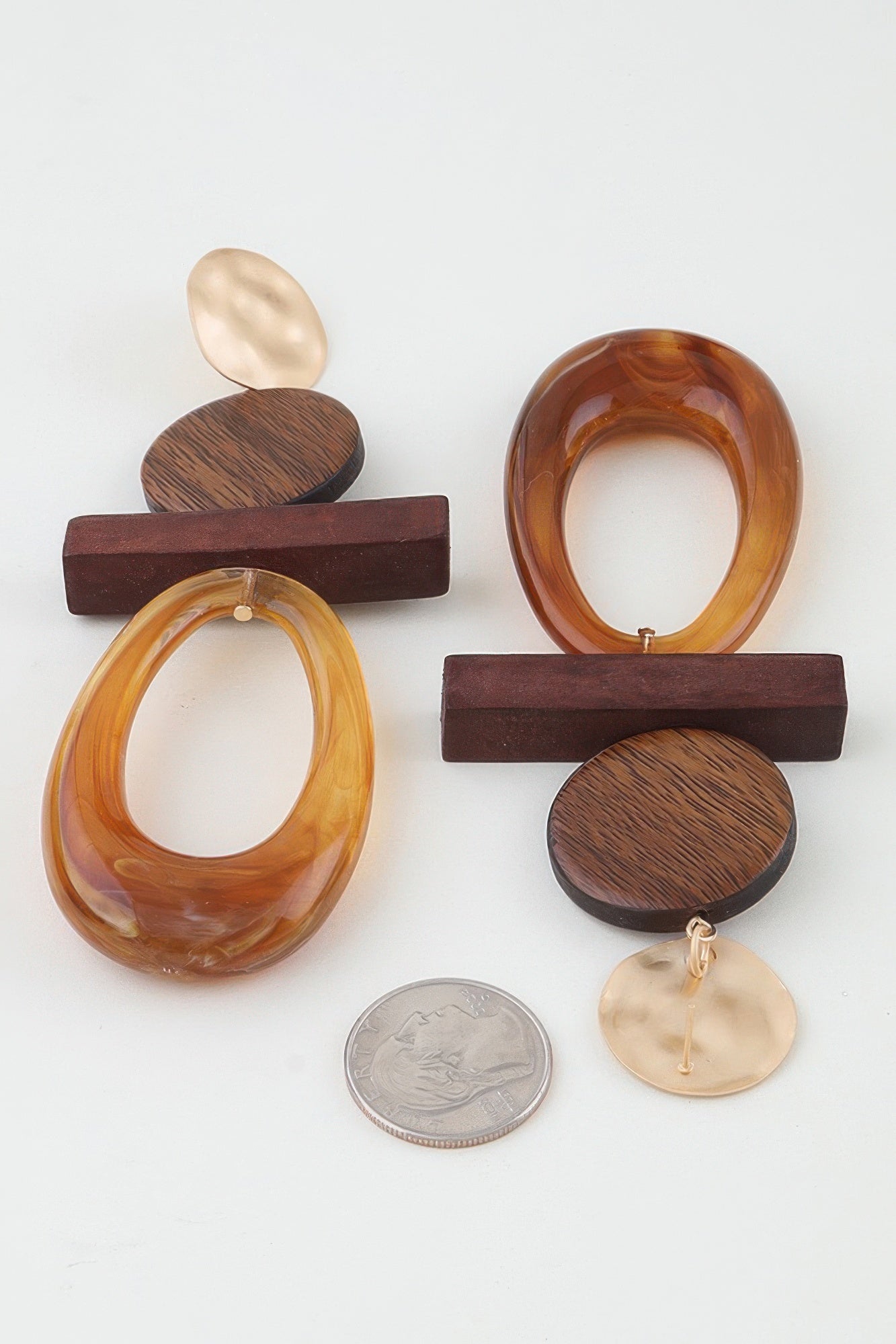 Modern Earth Drop Earrings