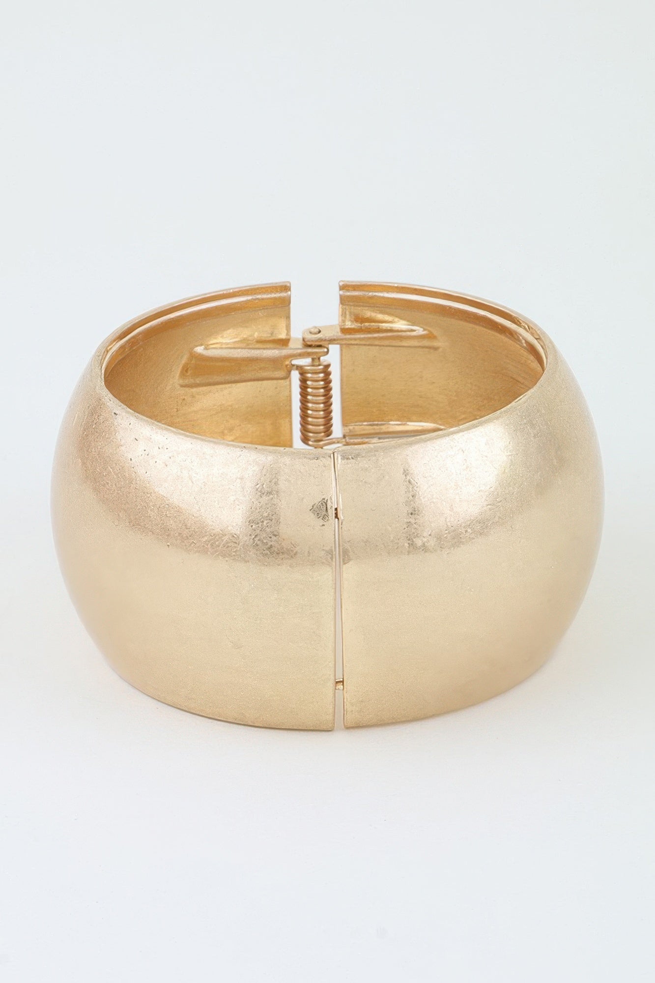 Polished Matte Wide Dome Cuff Bracelet