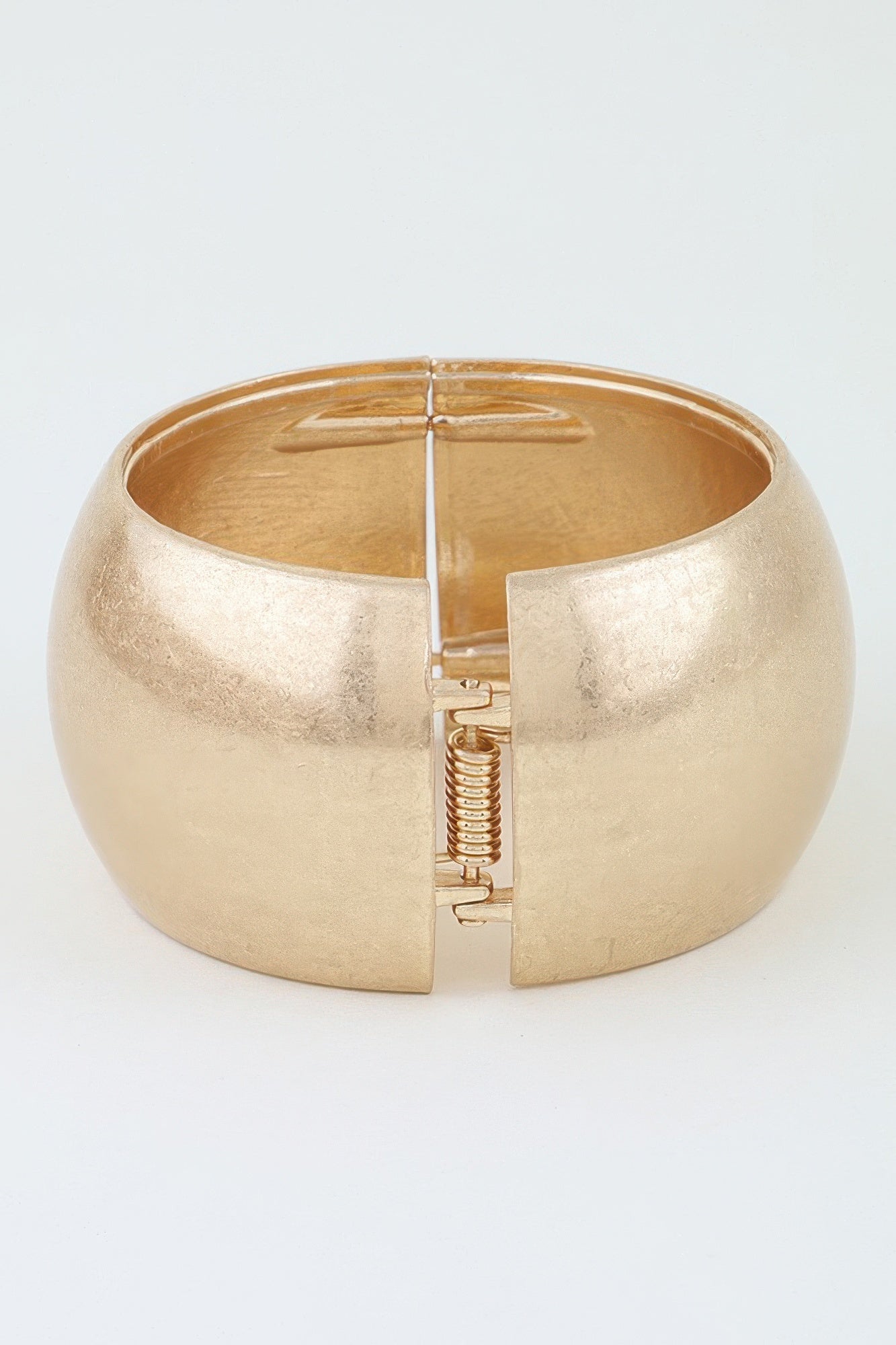 Polished Matte Wide Dome Cuff Bracelet