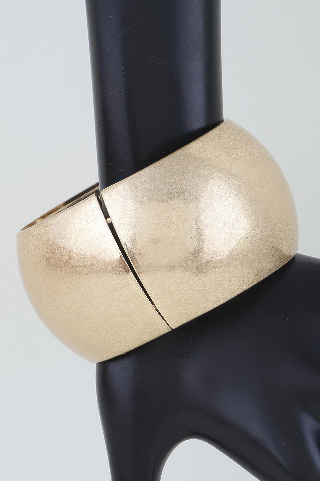 Polished Matte Wide Dome Cuff Bracelet