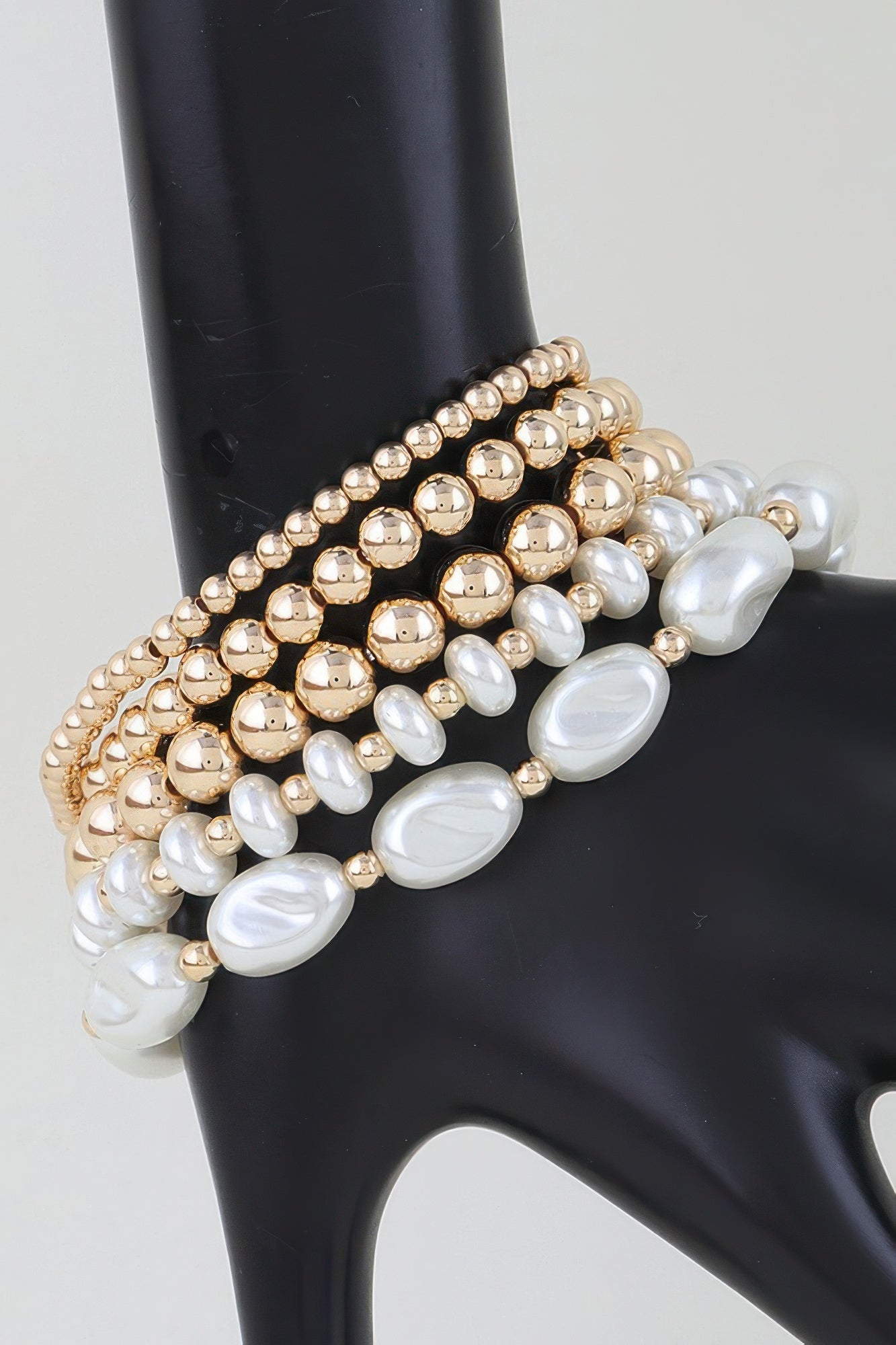 Multi Polished Stone Beaded Bracelet