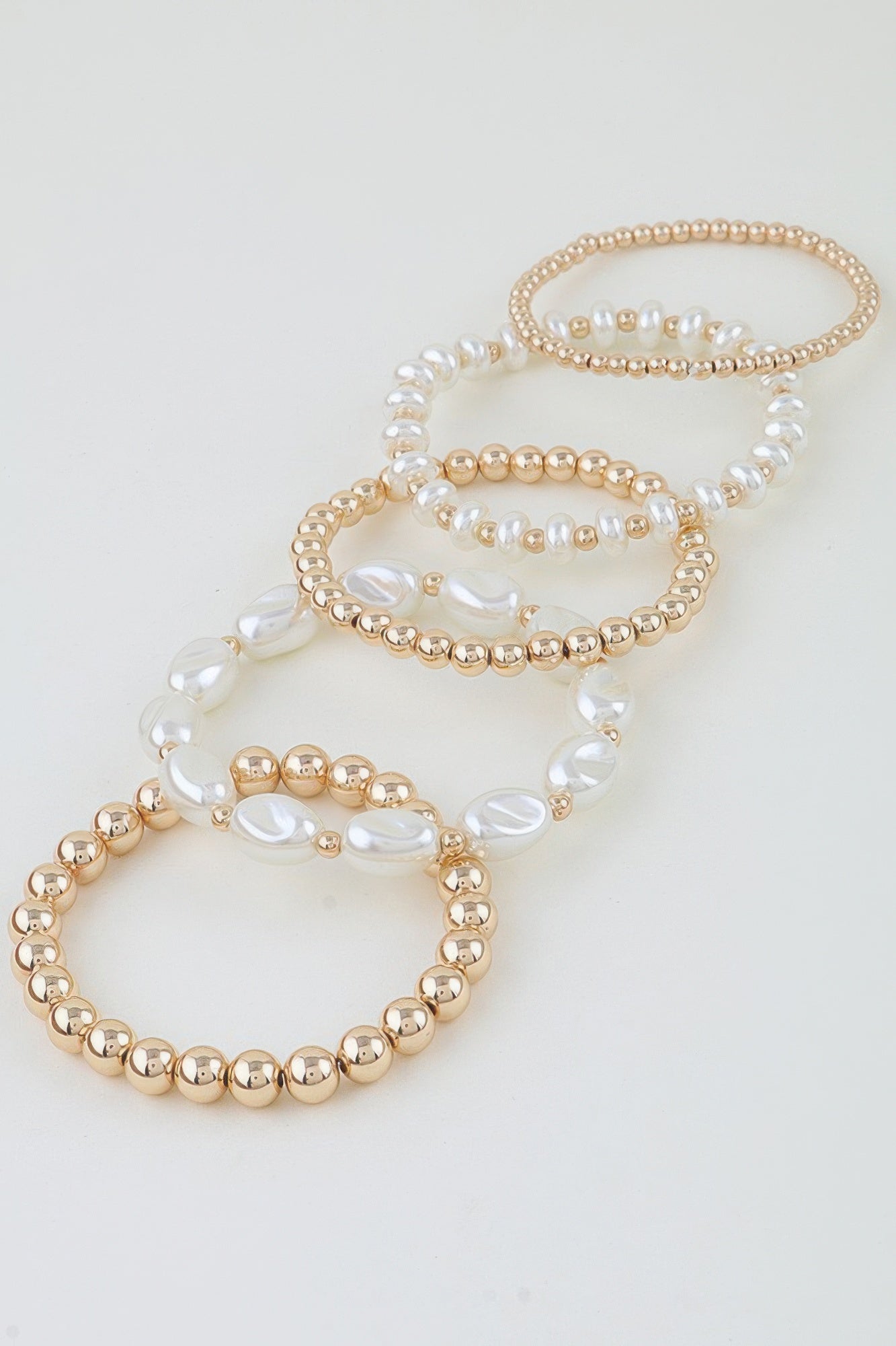 Multi Polished Stone Beaded Bracelet